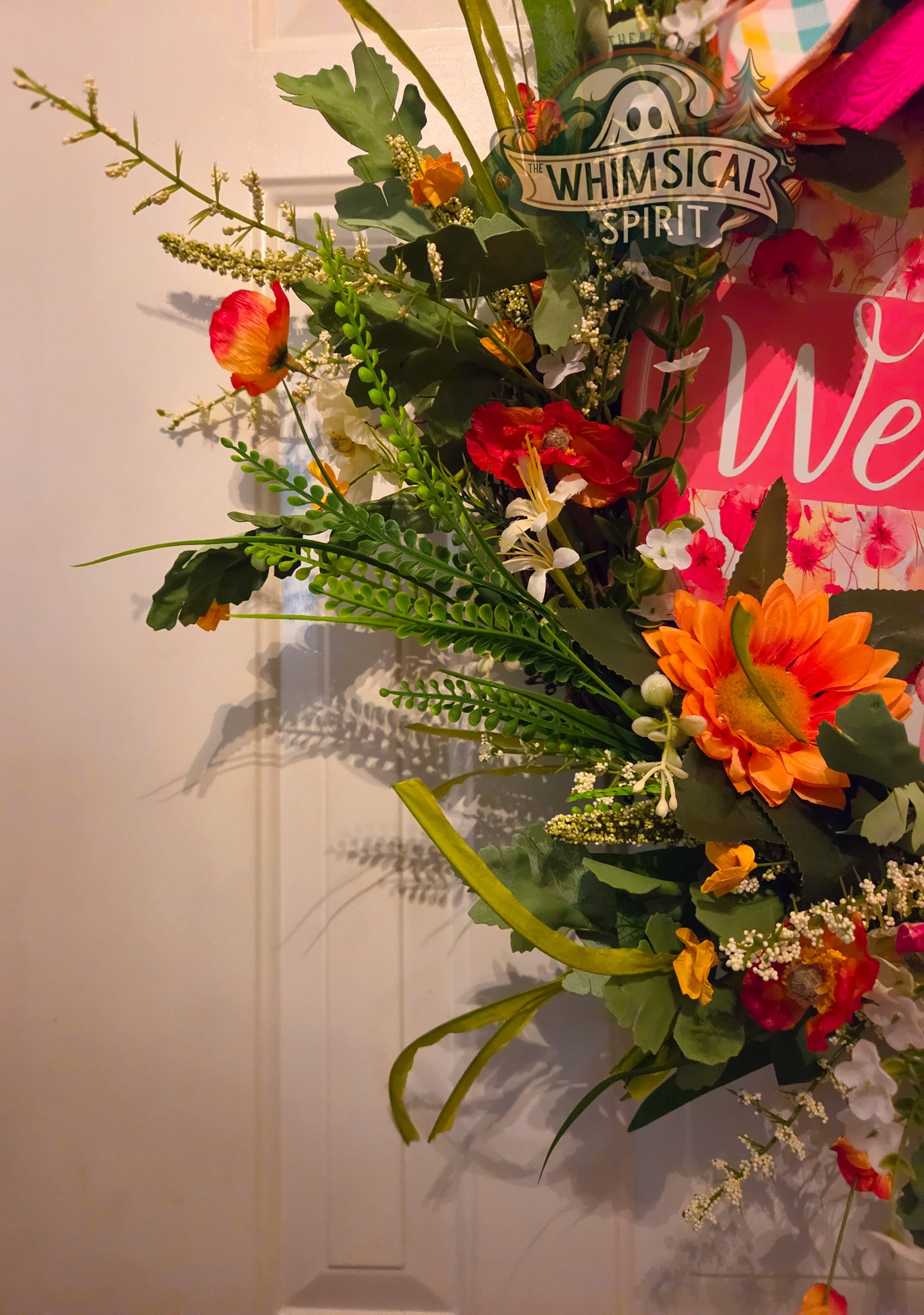 Poppy Daydream Welcome - Summer Everyday Poppy Flower Welcome Wreath
