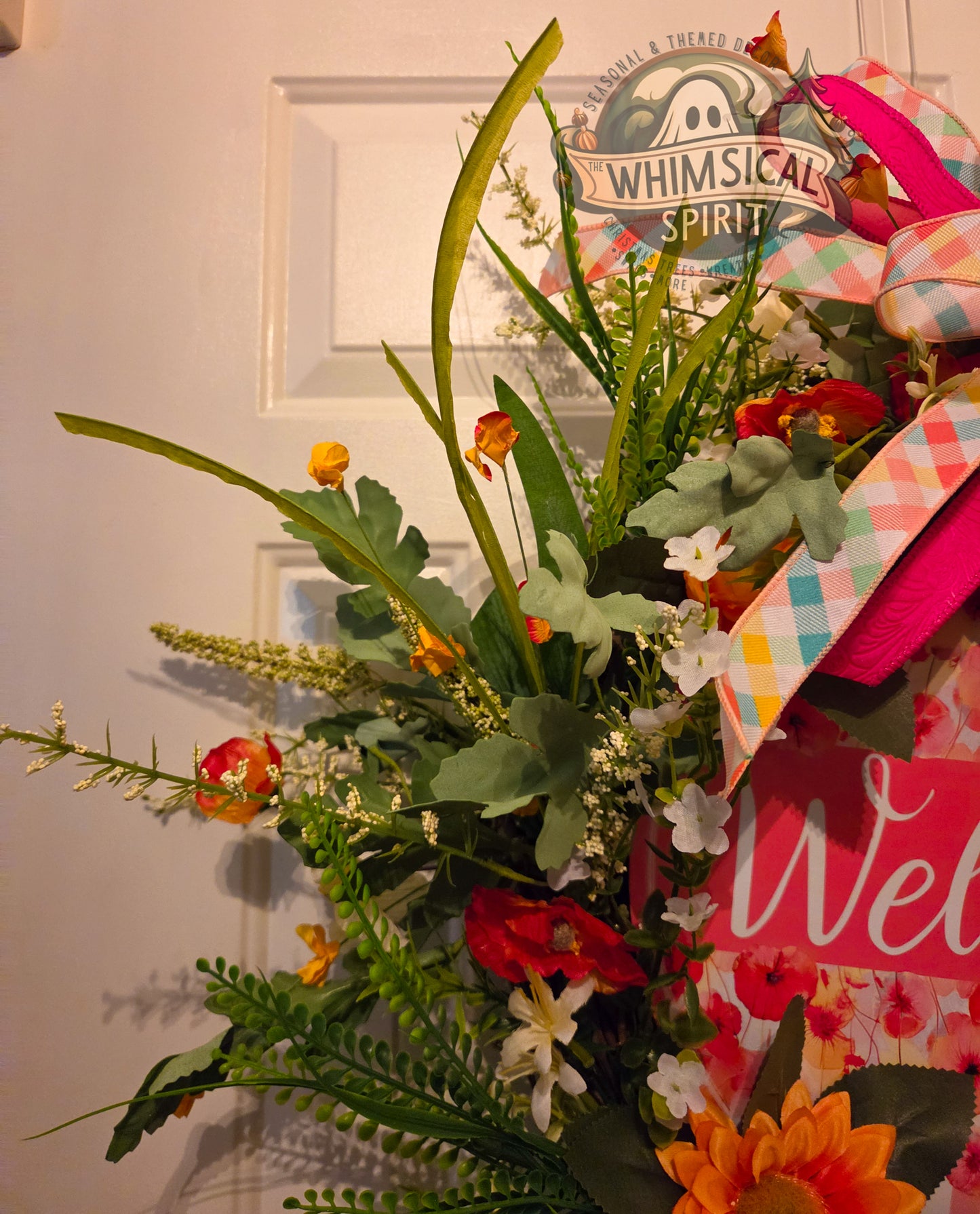 Poppy Daydream Welcome - Summer Everyday Poppy Flower Welcome Wreath