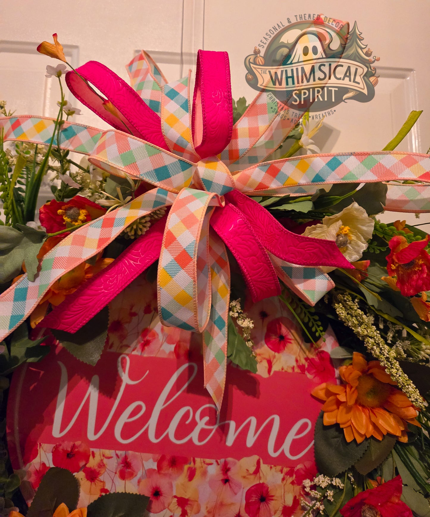 Poppy Daydream Welcome - Summer Everyday Poppy Flower Welcome Wreath