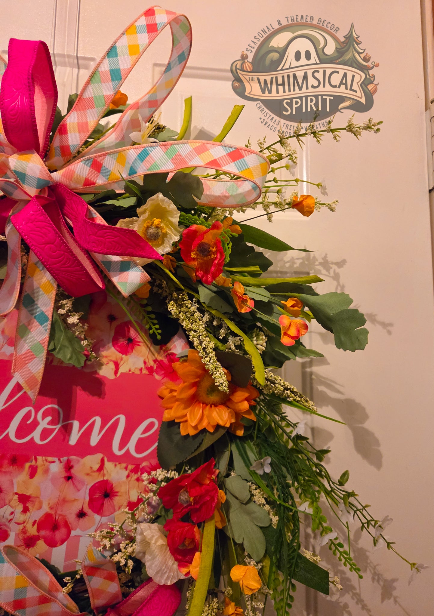 Poppy Daydream Welcome - Summer Everyday Poppy Flower Welcome Wreath