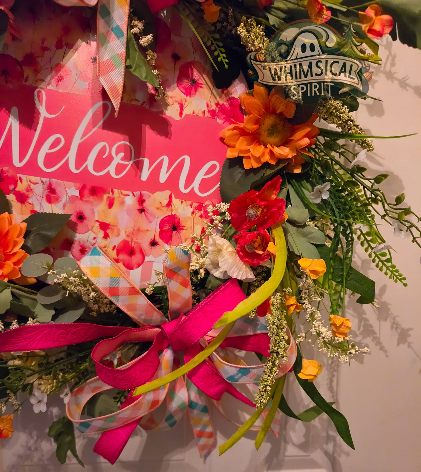 Poppy Daydream Welcome - Summer Everyday Poppy Flower Welcome Wreath