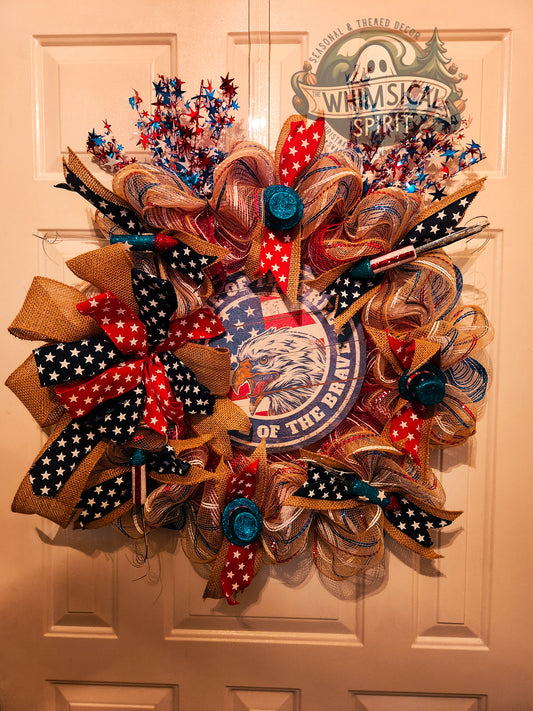 Red, White & Proud - 20" Wreath