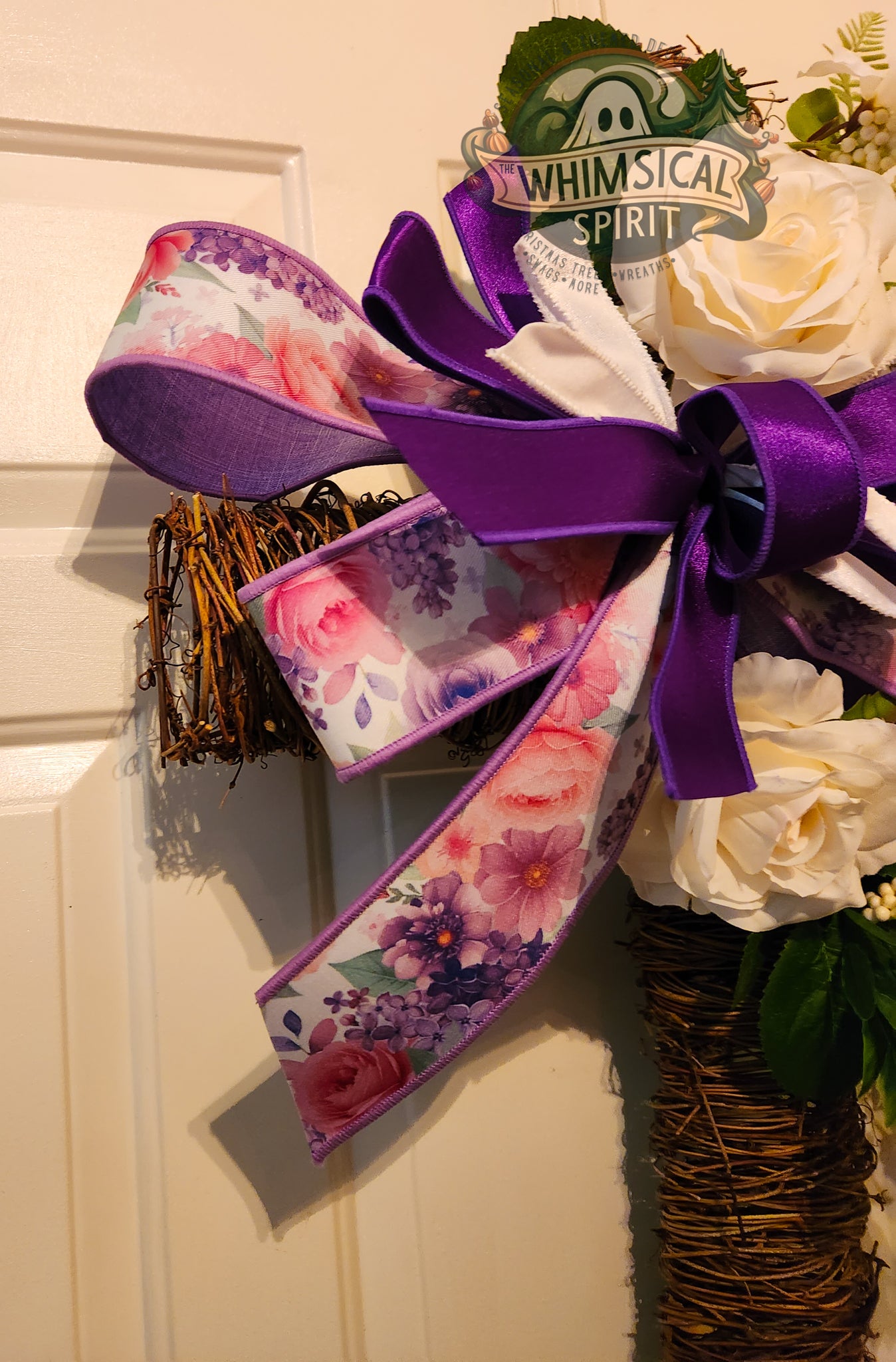 Risen in Royal Bloom - Easter Cross Wreath