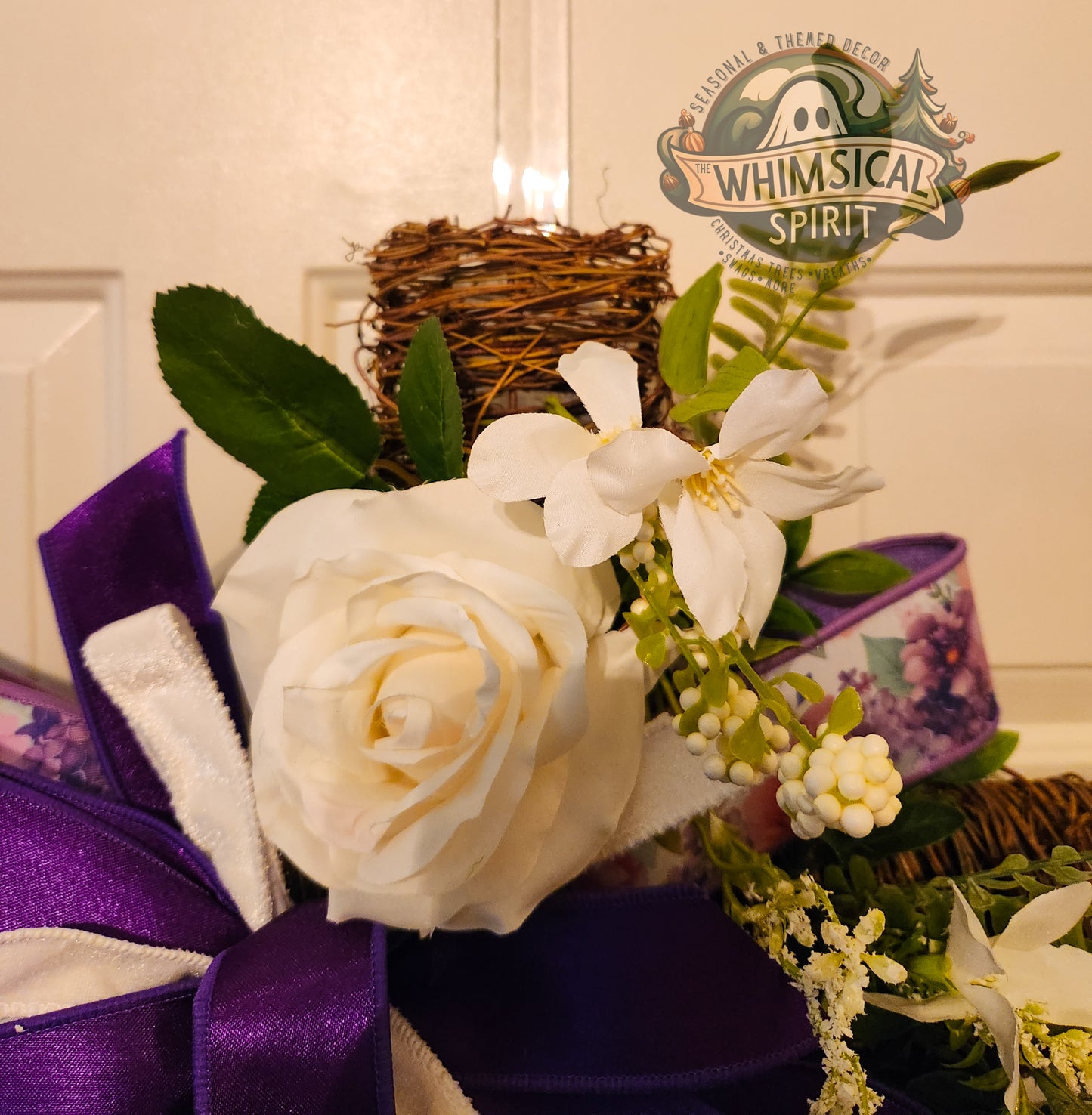 Risen in Royal Bloom - Easter Cross Wreath