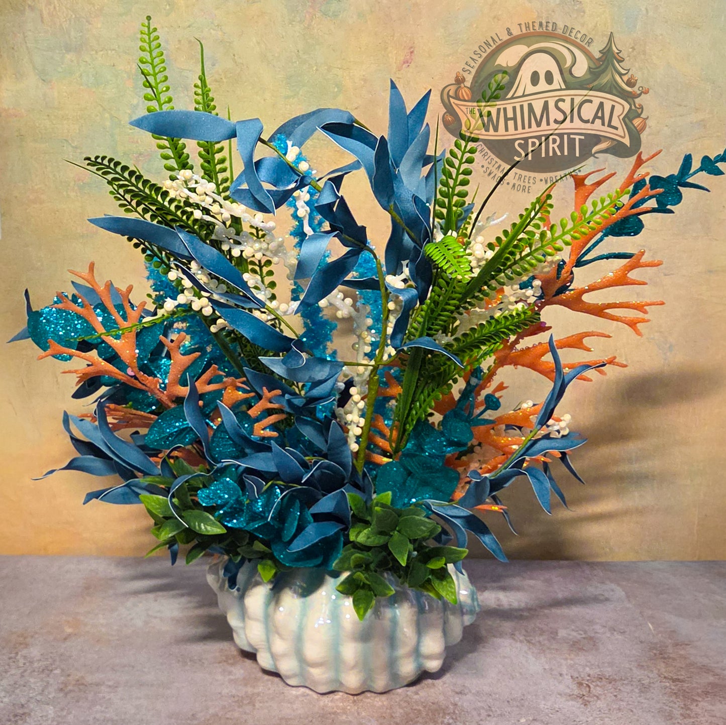 Saltwater Garden Escape - Summer Ocean Tabletop Centerpiece