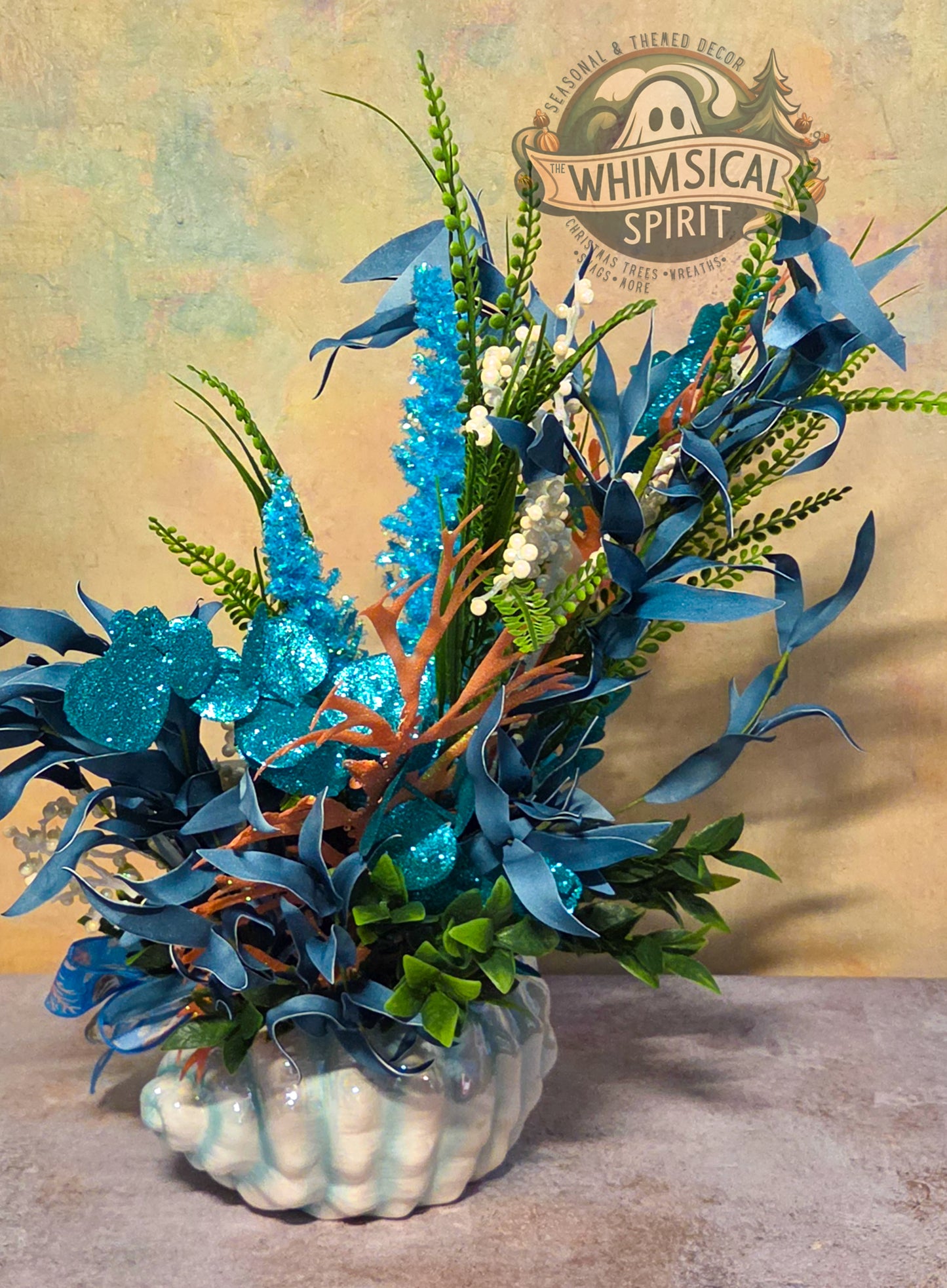 Saltwater Garden Escape - Summer Ocean Tabletop Centerpiece