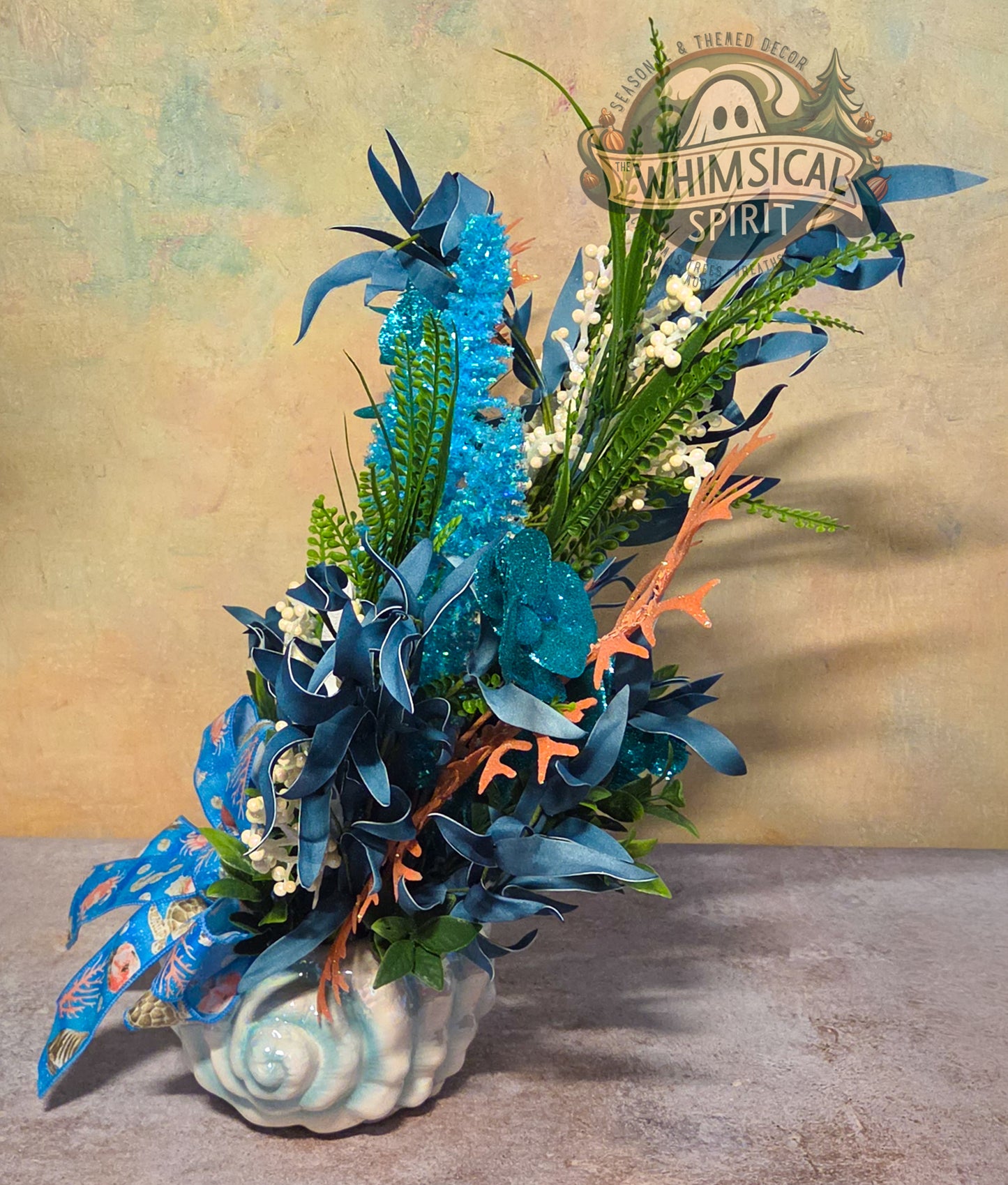 Saltwater Garden Escape - Summer Ocean Tabletop Centerpiece