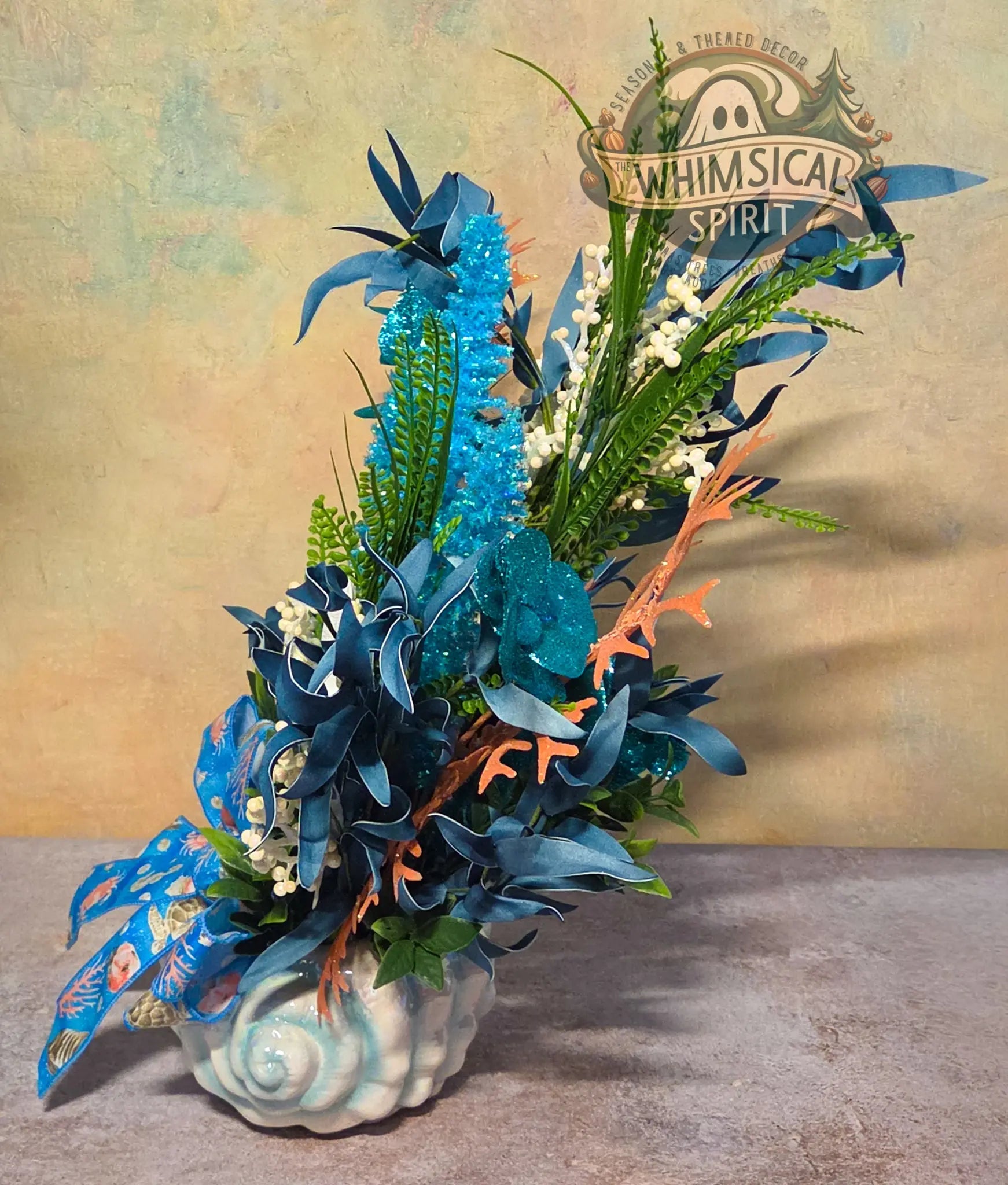 Saltwater Garden Escape - Summer Ocean Tabletop Centerpiece The Whimsical Spirit