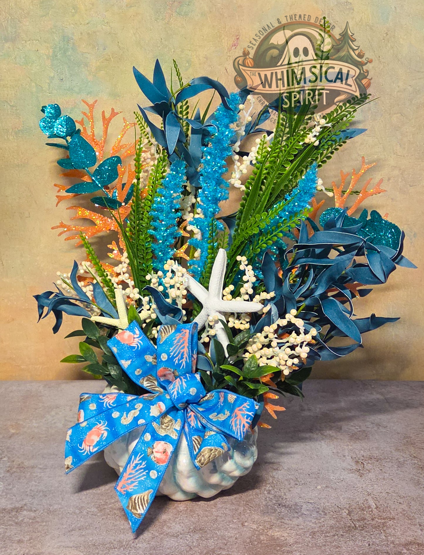 Saltwater Garden Escape - Summer Ocean Tabletop Centerpiece
