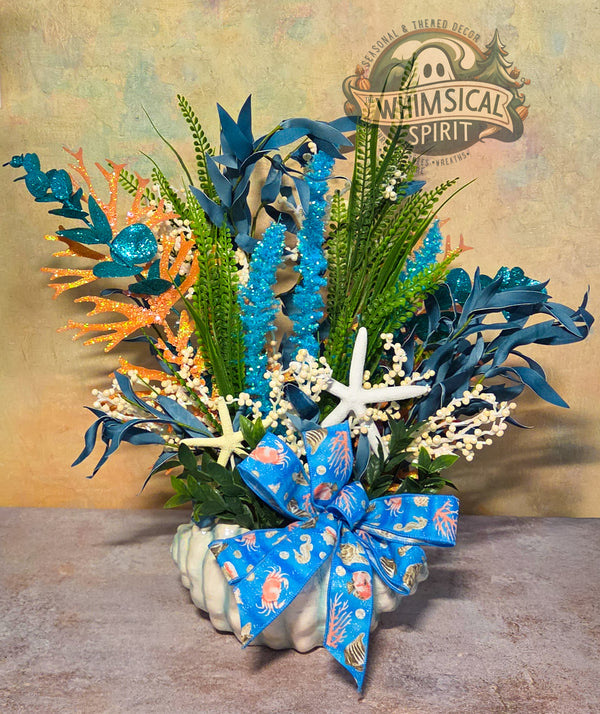 Saltwater Garden Escape - Summer Ocean Tabletop Centerpiece