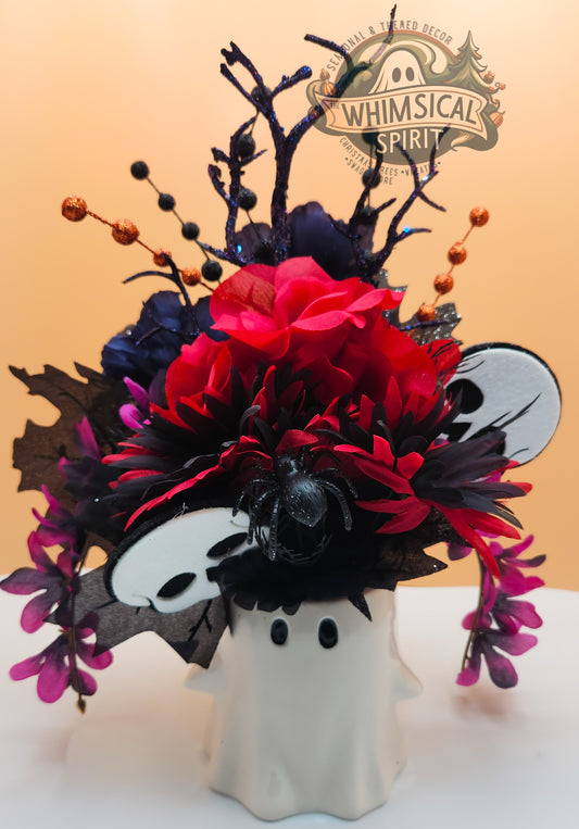 Shadowed Spirits - Gothic Halloween Ghost Tabletop Centerpiece