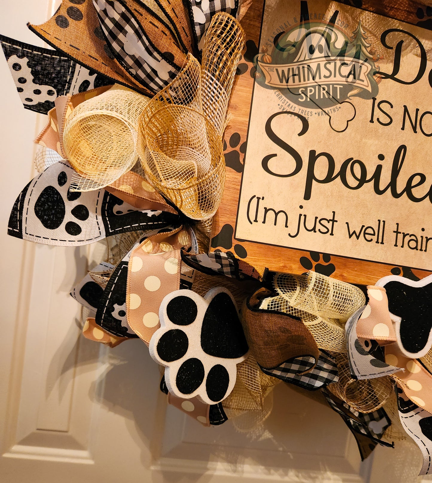 Sit. Stay. Spoiled. - Dog Mesh Wreath