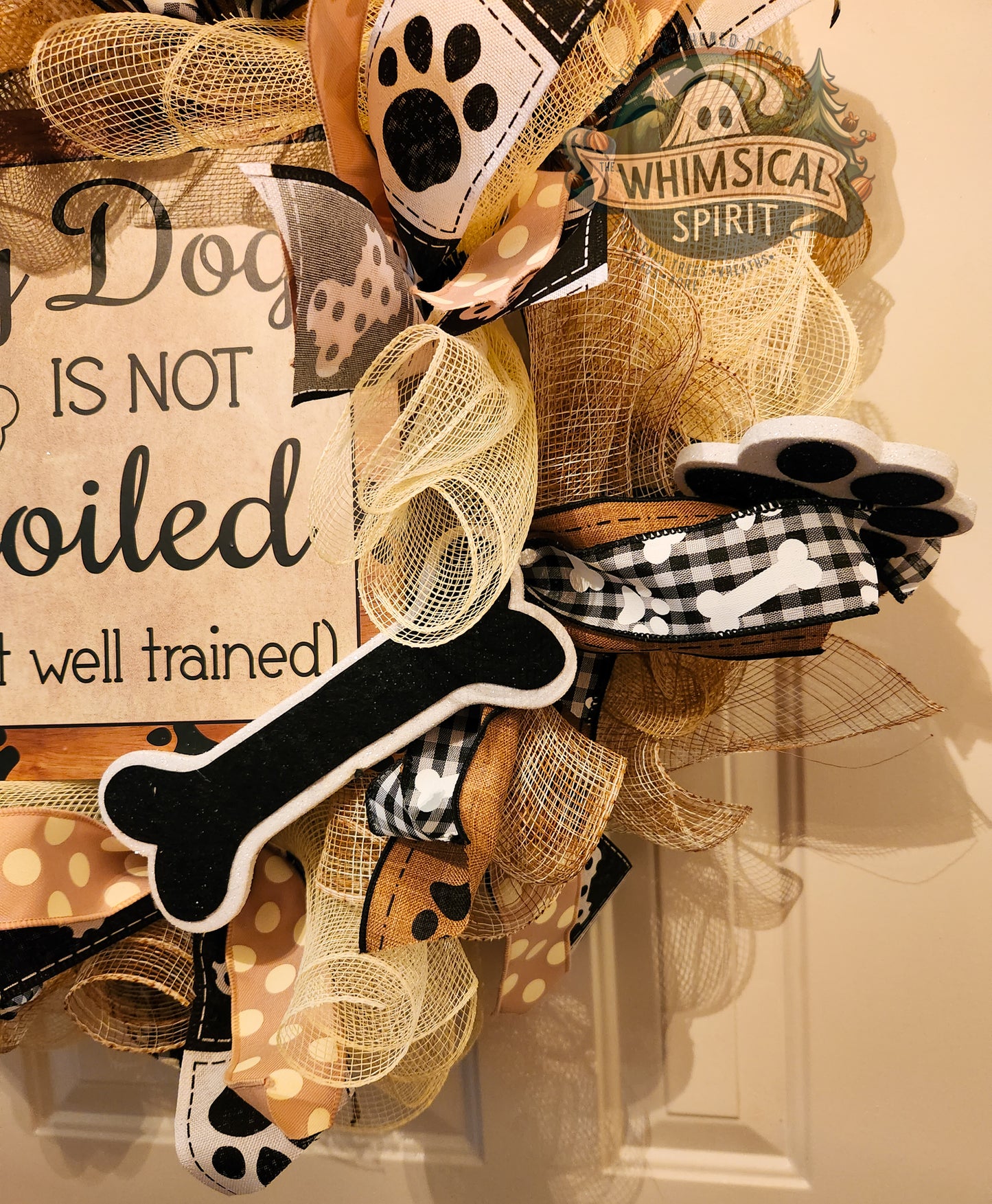 Sit. Stay. Spoiled. - Dog Mesh Wreath