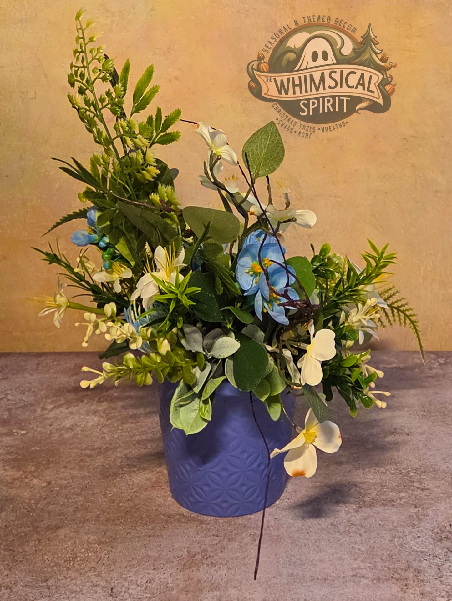 Soft Sky Garden - Everyday Greenery Centerpiece