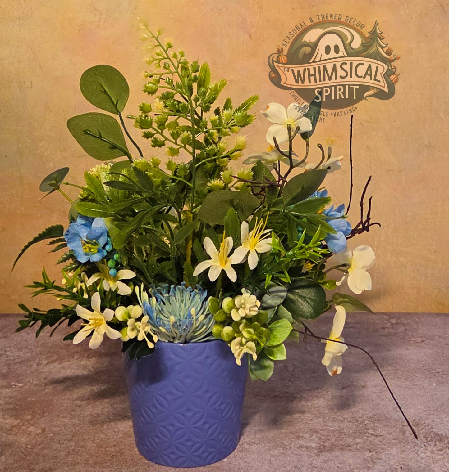 Soft Sky Garden - Everyday Greenery Centerpiece