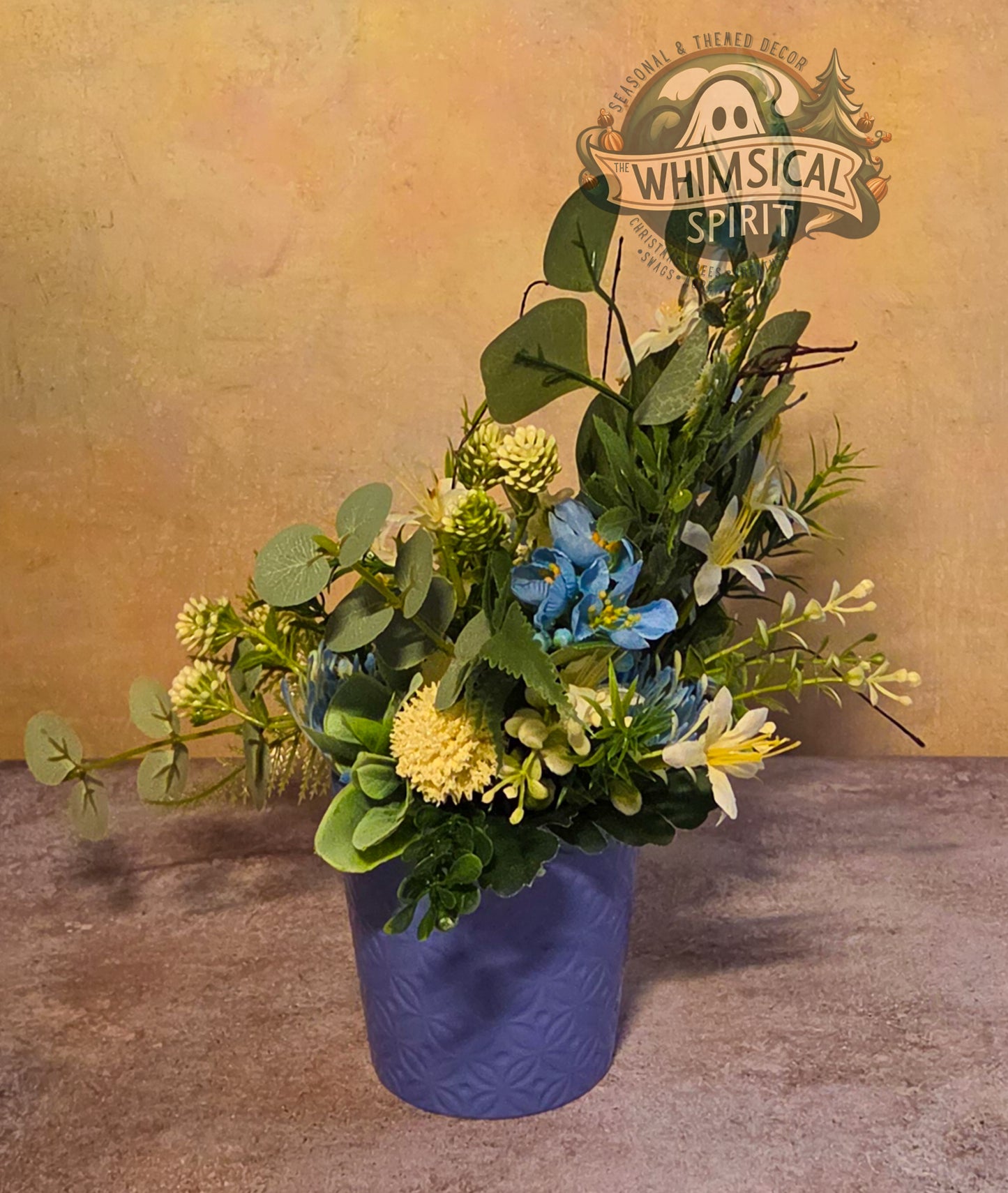 Soft Sky Garden - Everyday Greenery Centerpiece