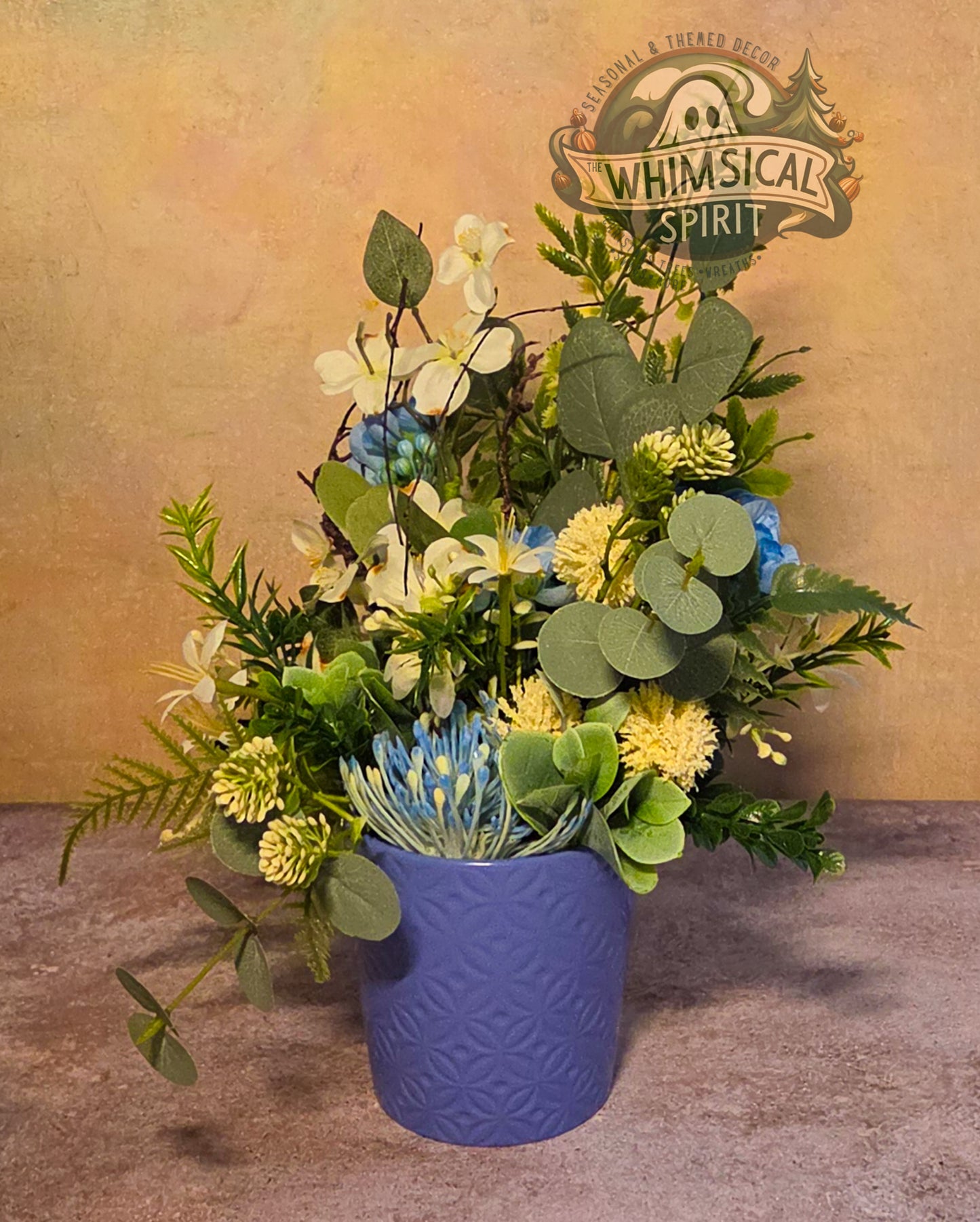 Soft Sky Garden - Everyday Greenery Centerpiece