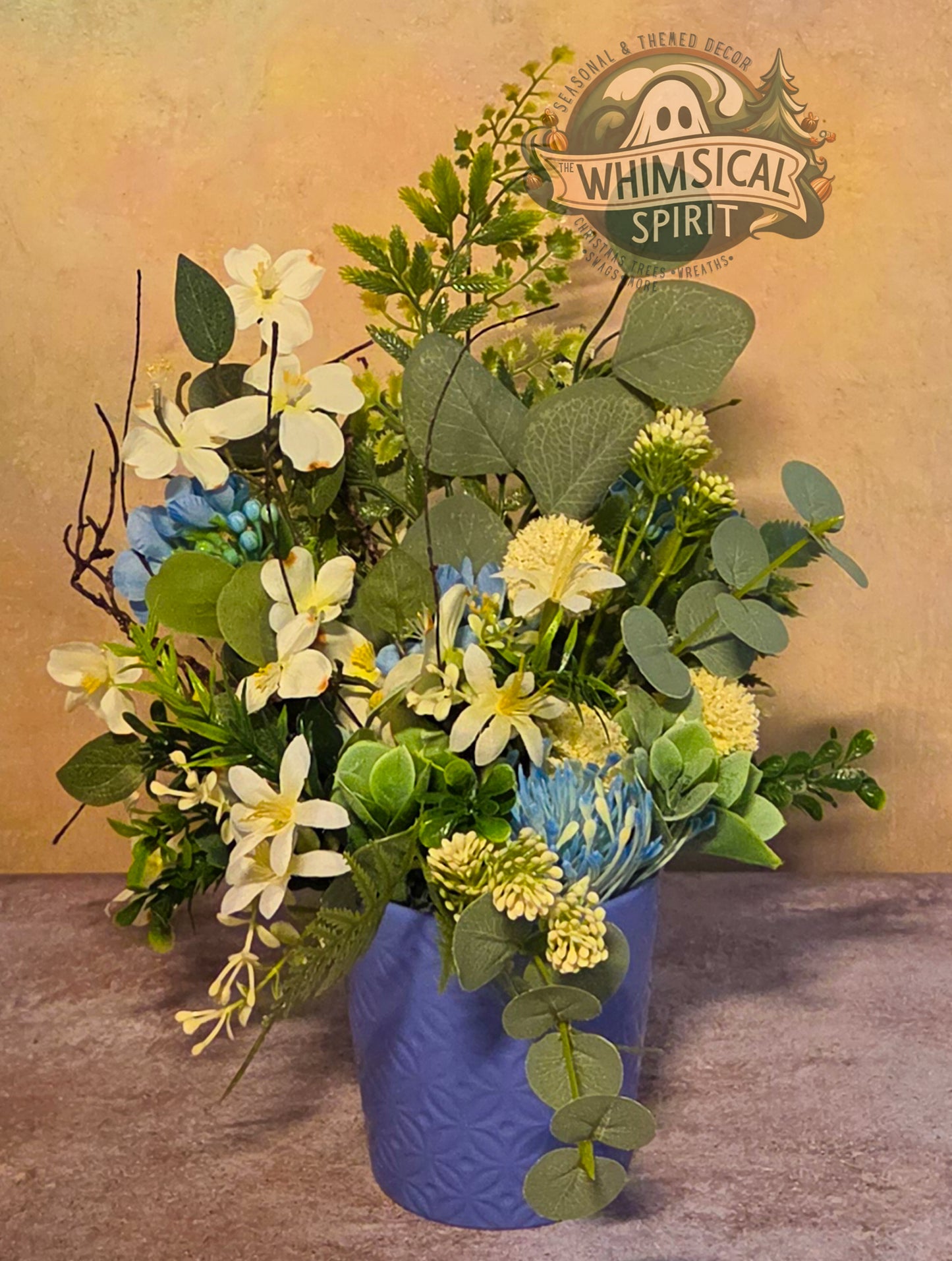 Soft Sky Garden - Everyday Greenery Centerpiece