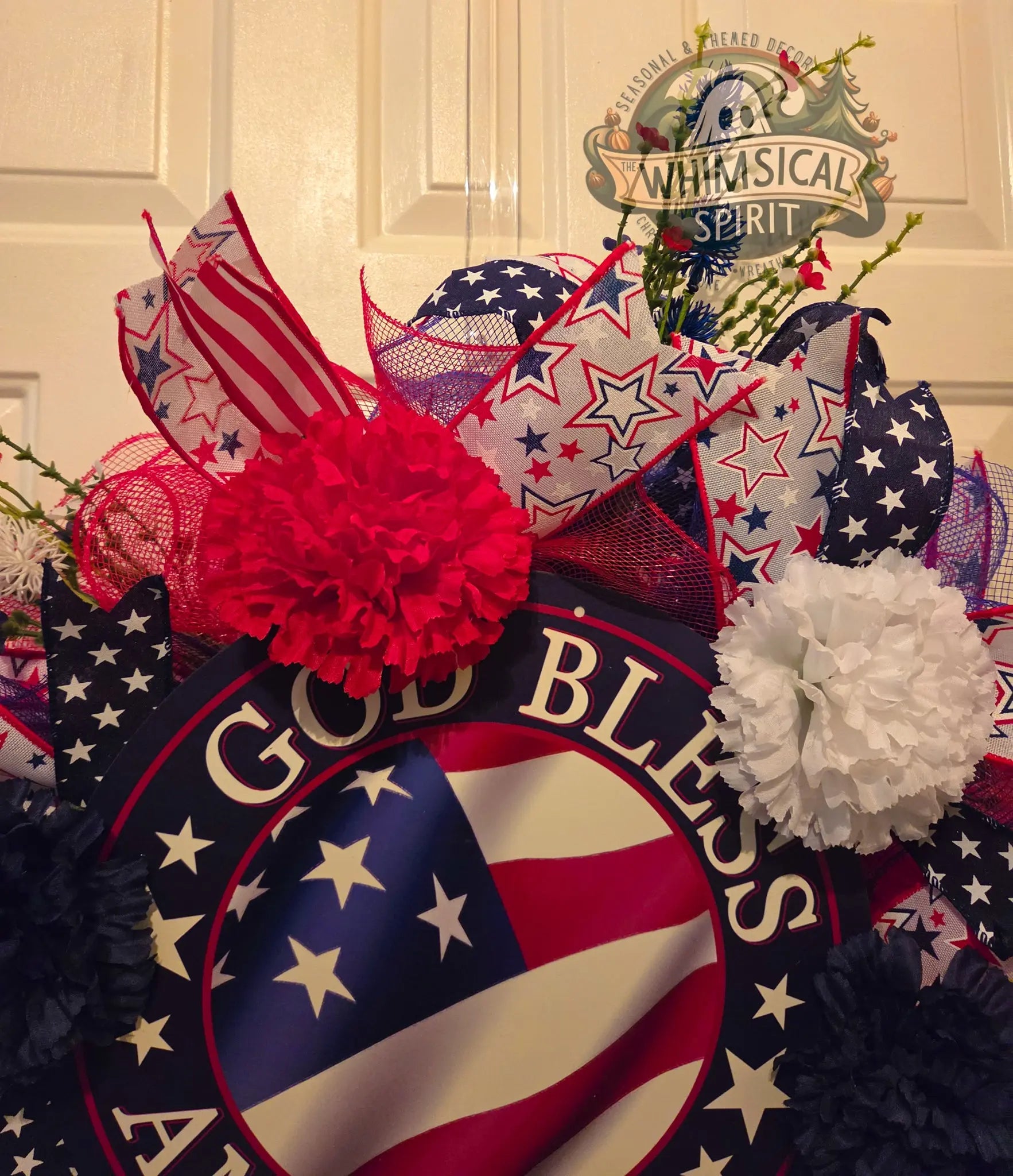 Star-Spangled Blessing - Patriotic 4th of July America 250 Wreath The Whimsical Spirit