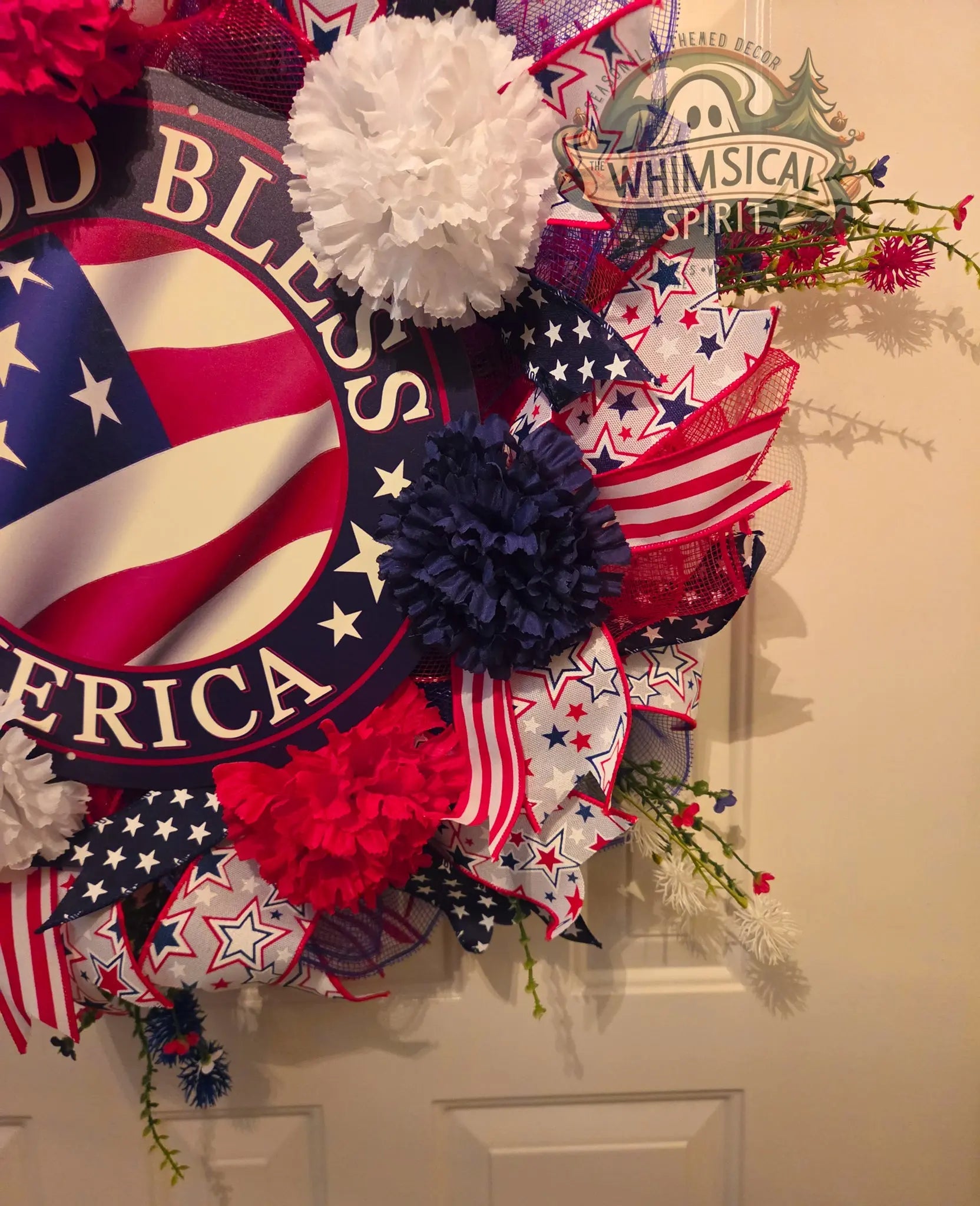 Star-Spangled Blessing - Patriotic 4th of July America 250 Wreath The Whimsical Spirit