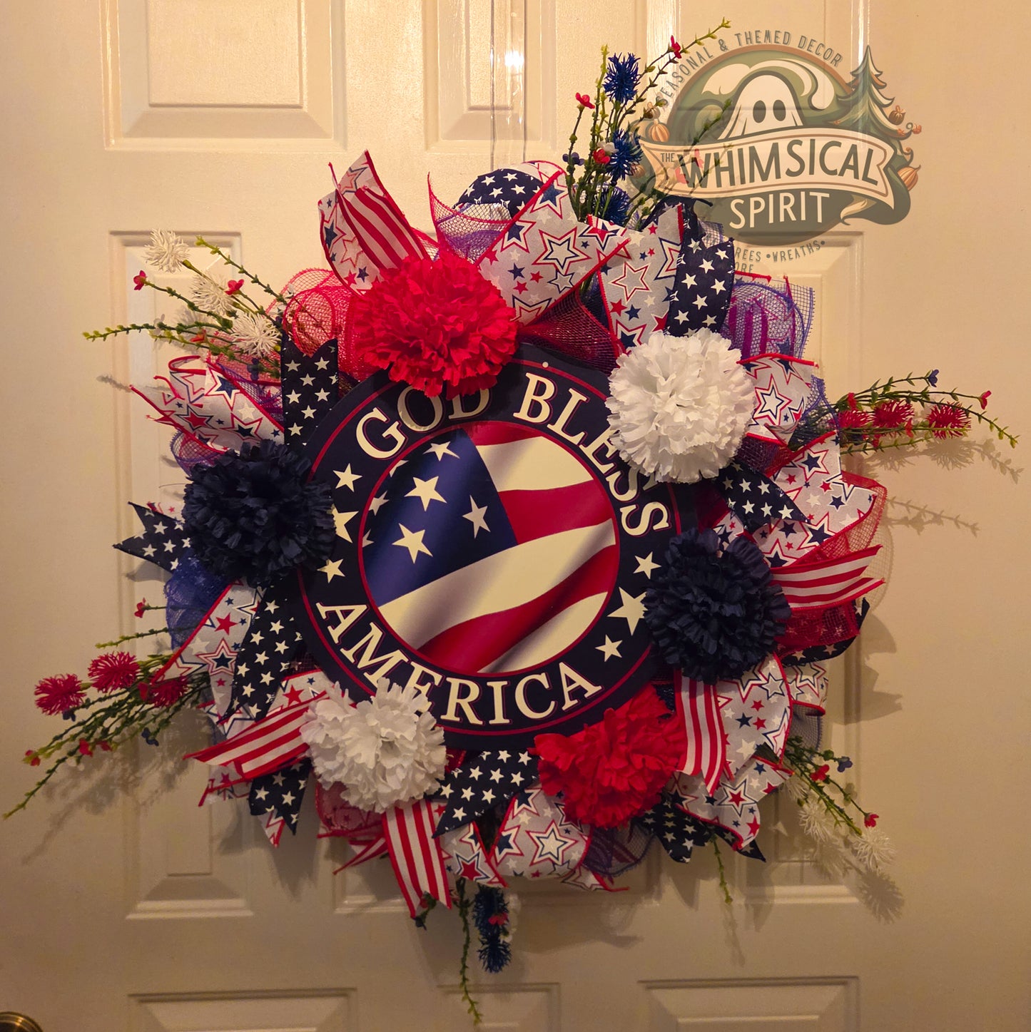 Star-Spangled Blessing - Patriotic 4th of July America 250 Wreath