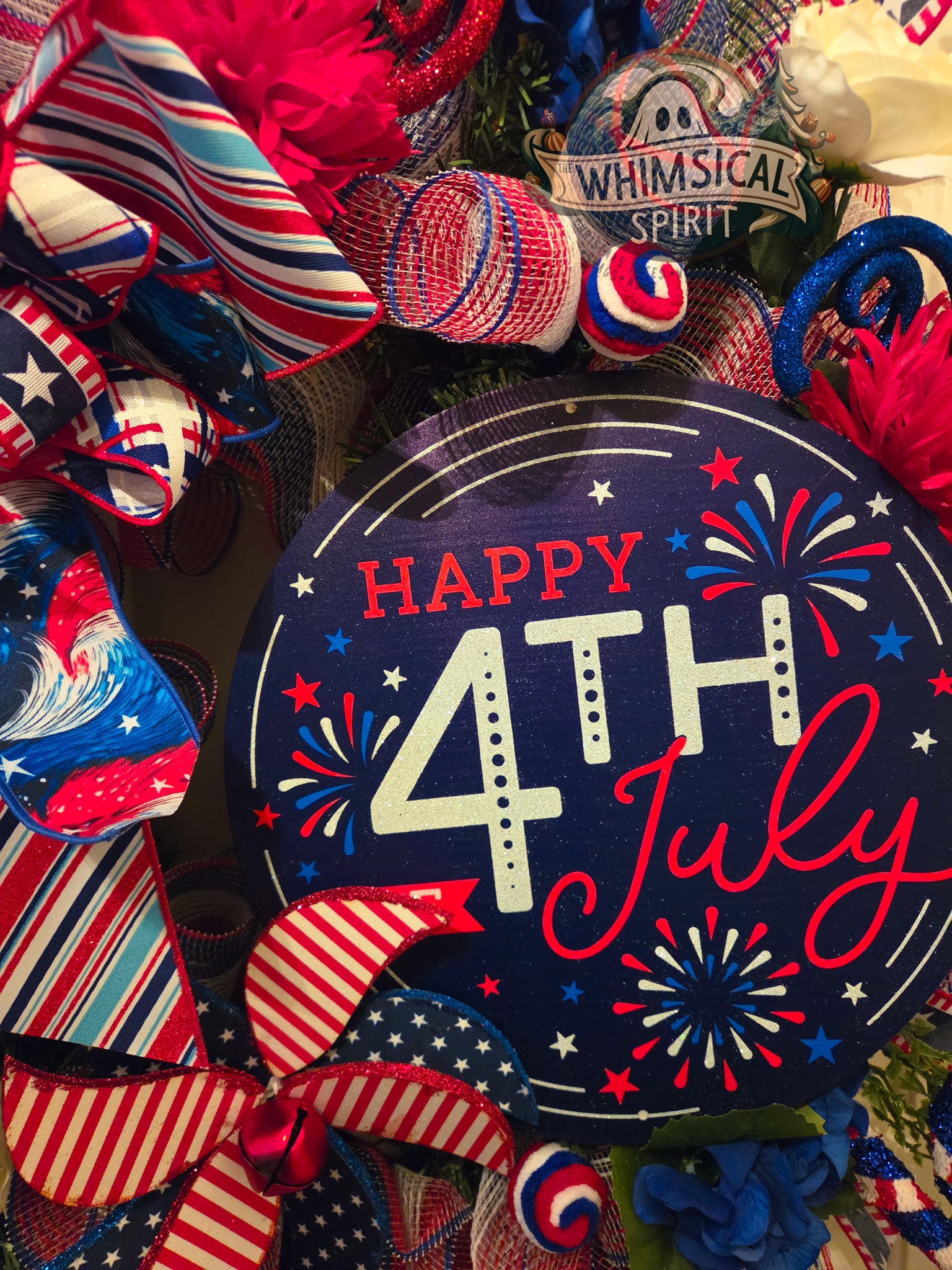 Star-Spangled Spectacle - America 250 4th of July Firework Patriotic Wreath