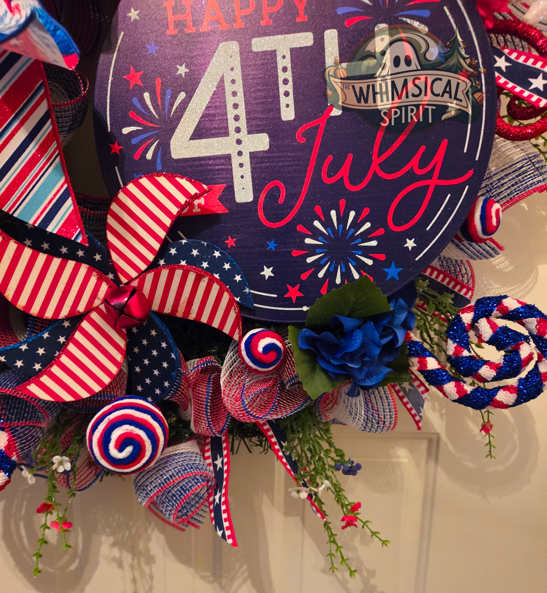 Star-Spangled Spectacle - America 250 4th of July Firework Patriotic Wreath
