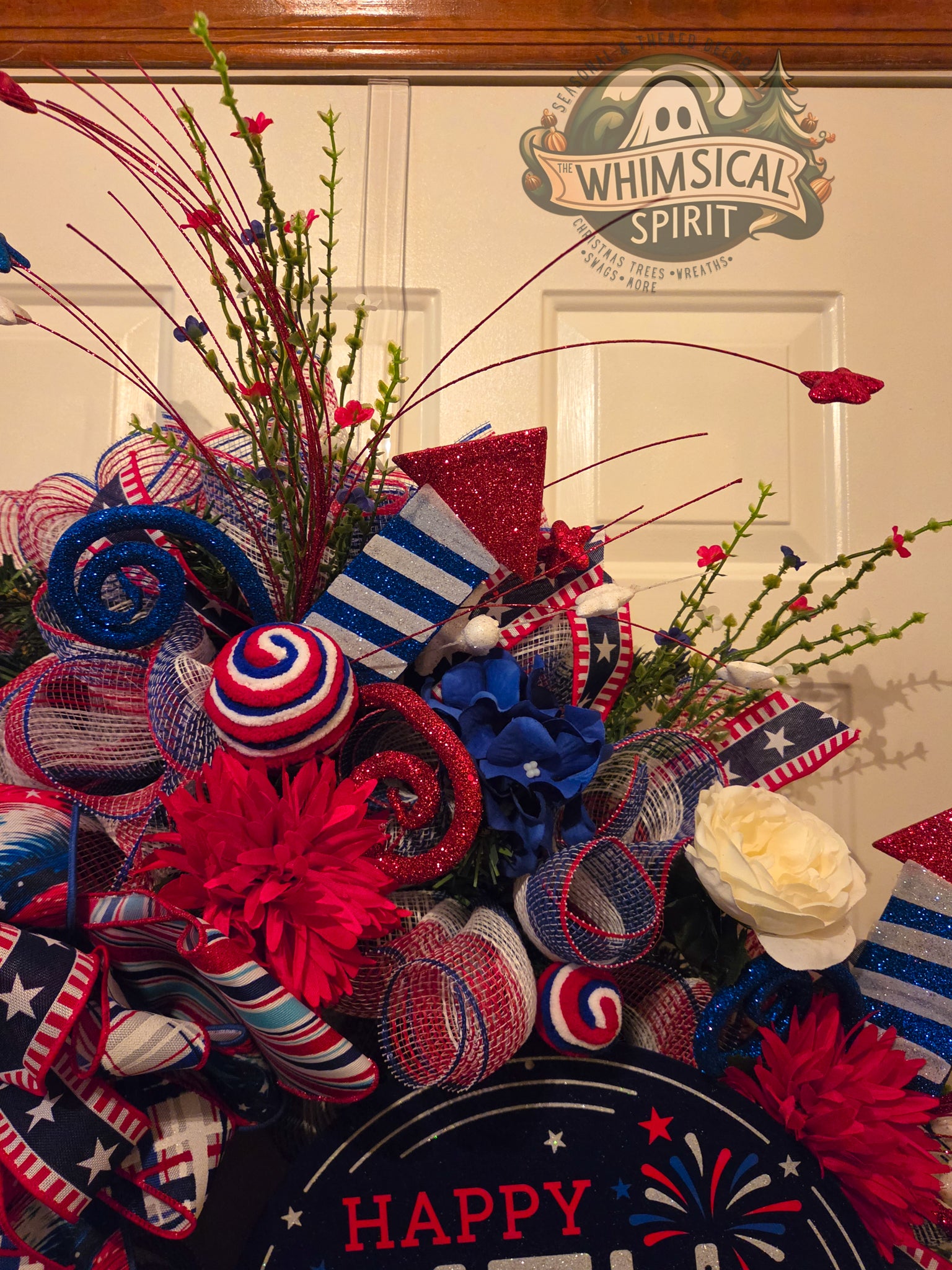 Star-Spangled Spectacle - America 250 4th of July Firework Patriotic Wreath