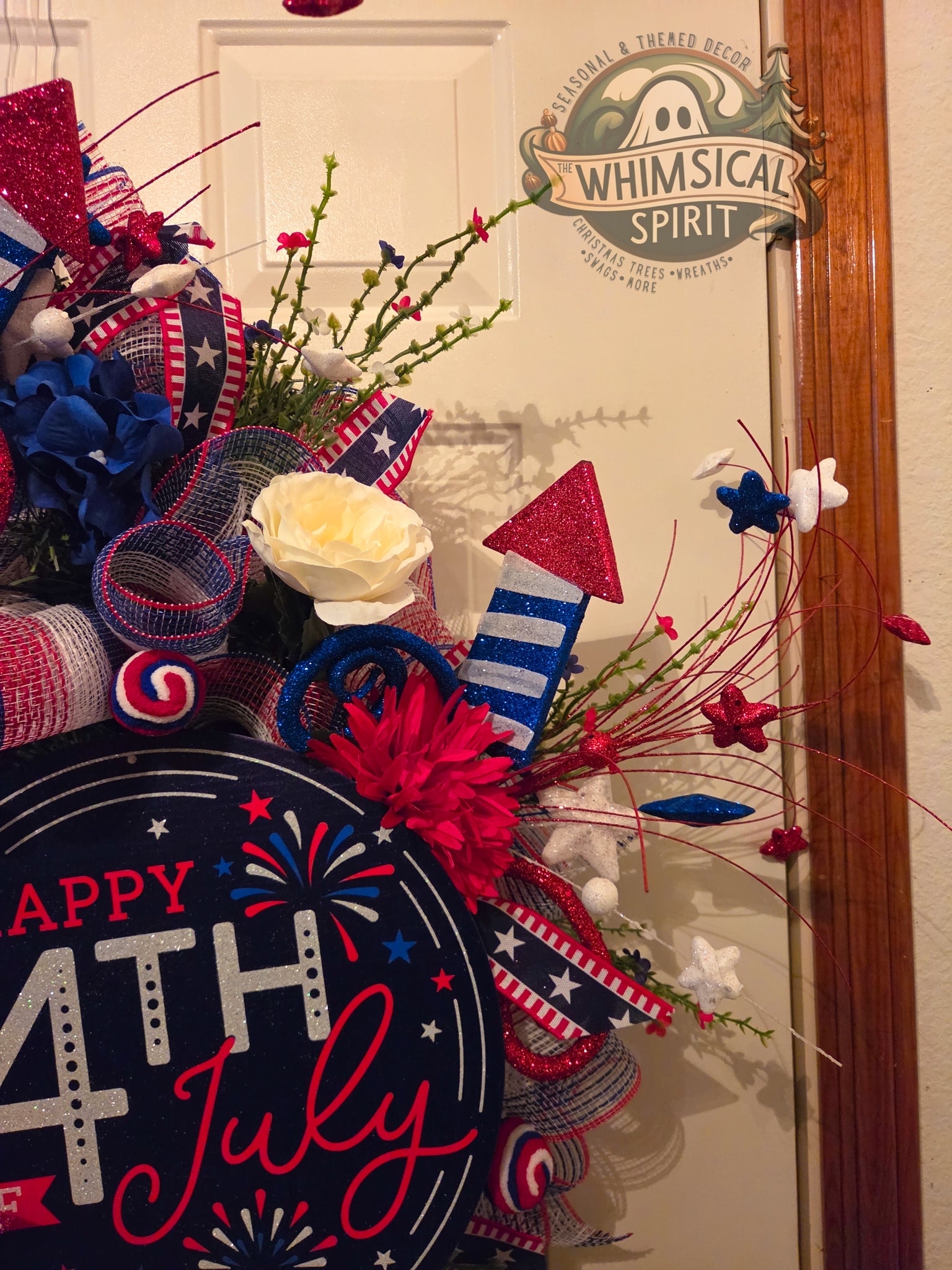 Star-Spangled Spectacle - America 250 4th of July Firework Patriotic Wreath