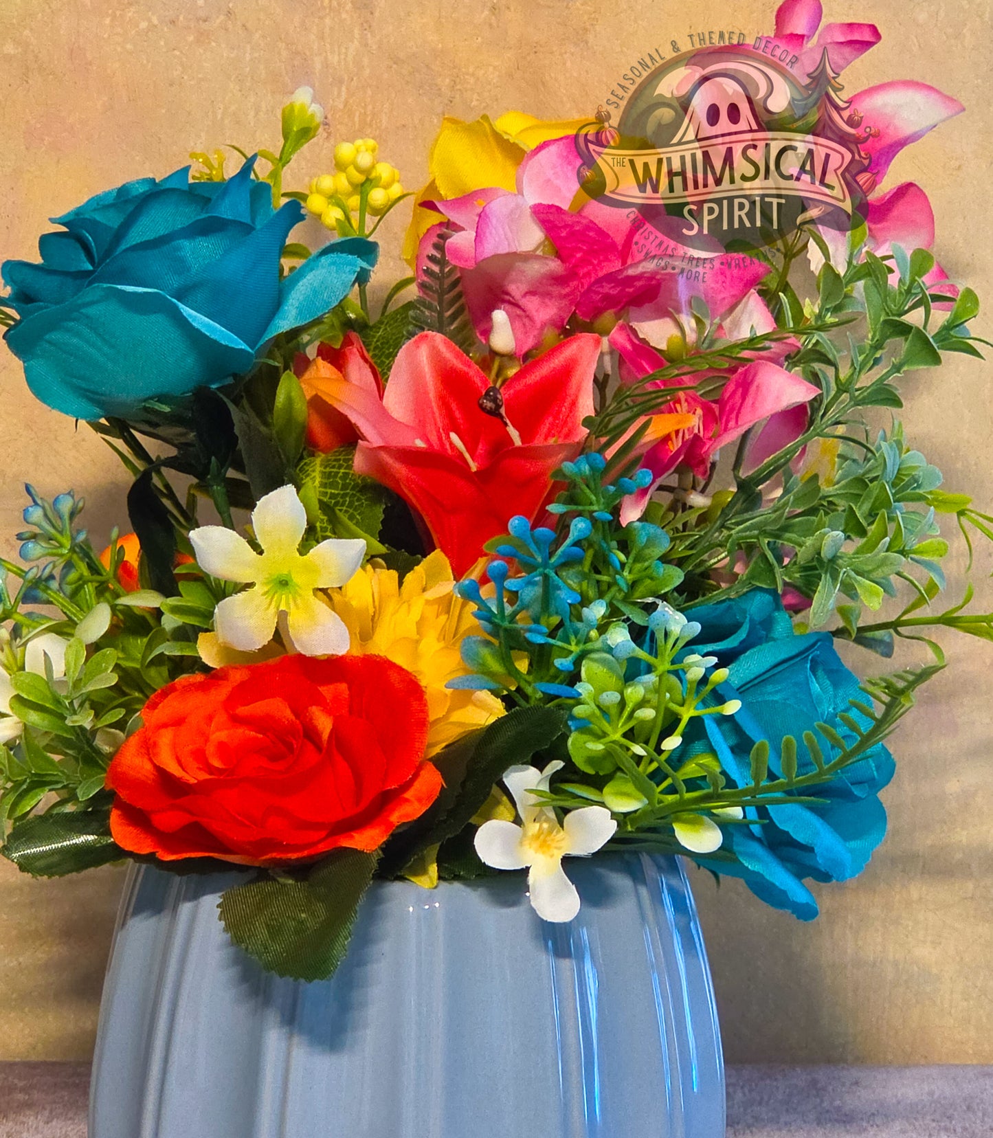 Summer Splash Garden - Summer Beach Day Tropical Floral Centerpiece