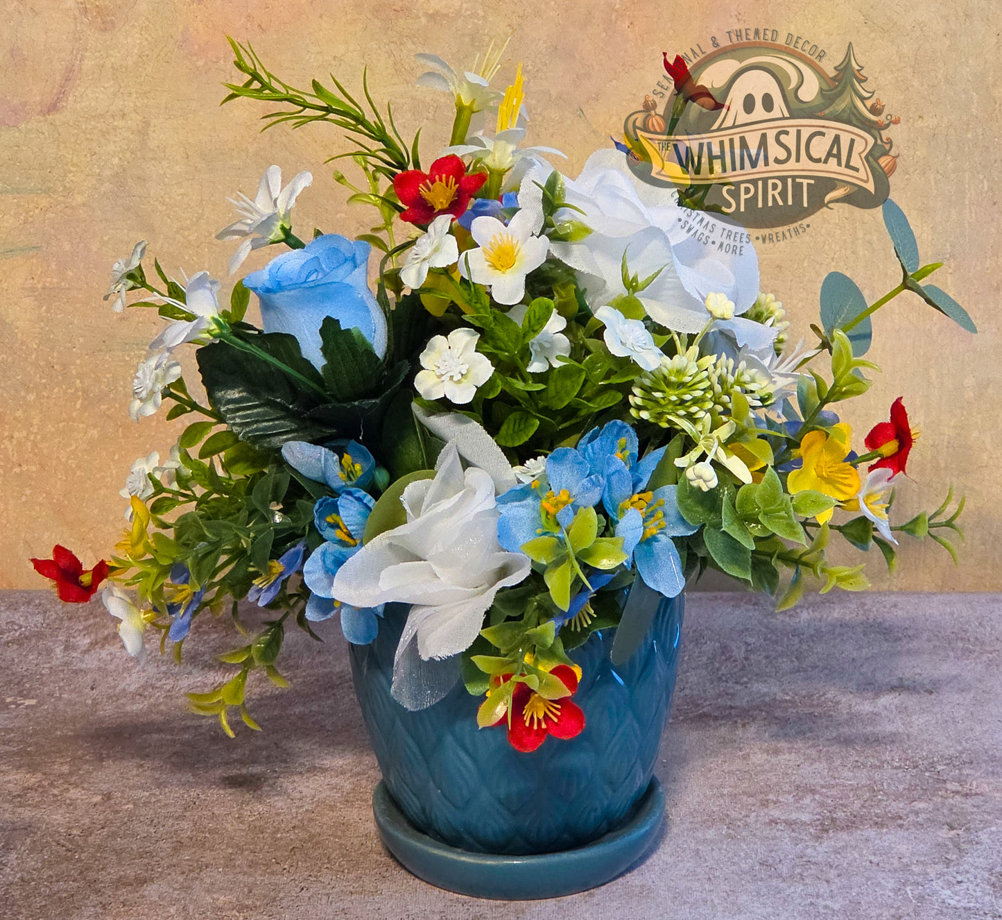 Sunlit Cottage Bloom - Summer Everyday Wildflower Floral Centerpiece