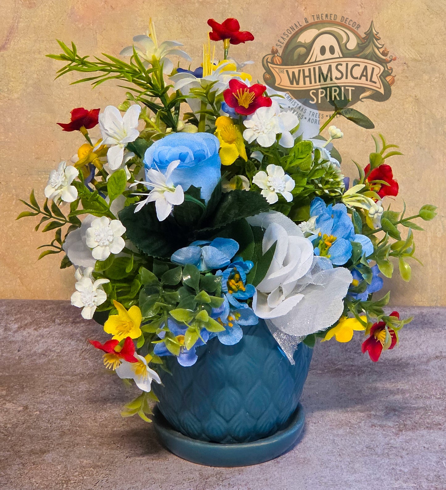 Sunlit Cottage Bloom - Summer Everyday Wildflower Floral Centerpiece
