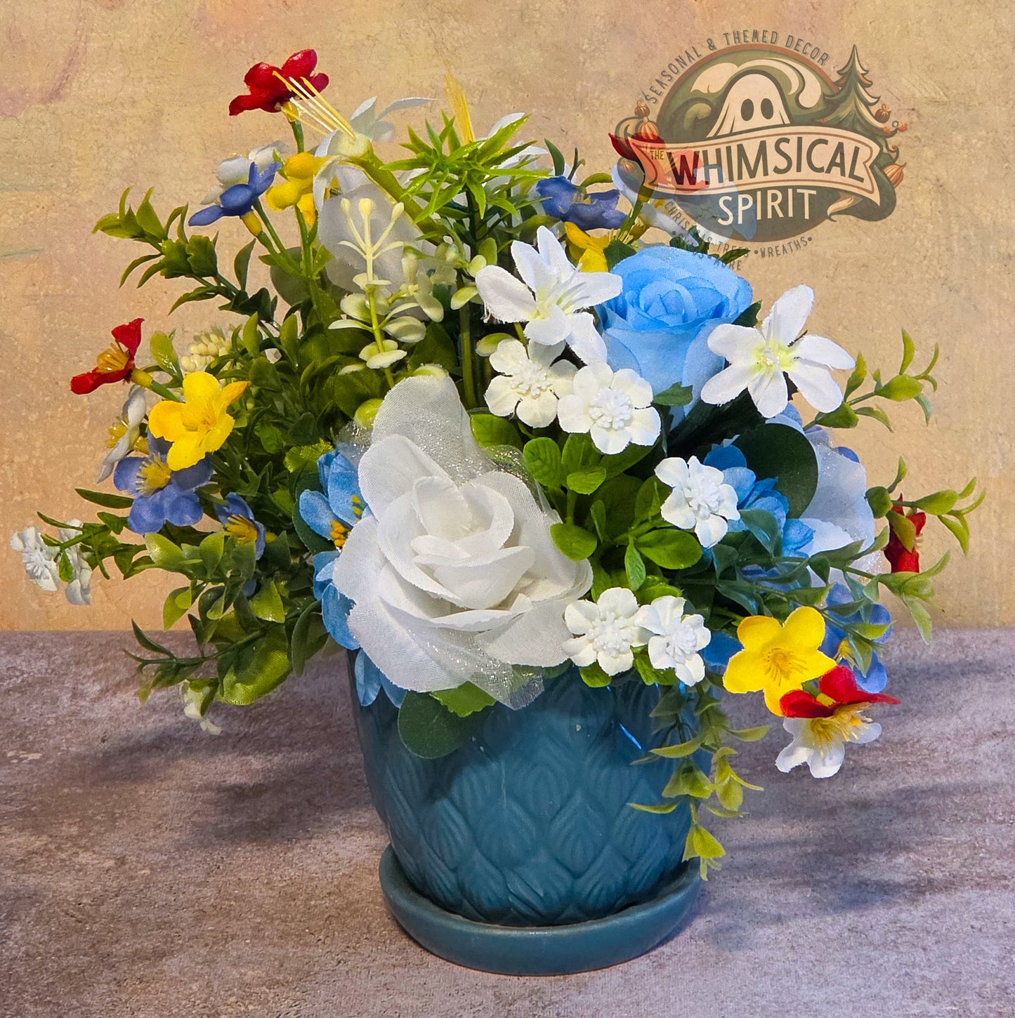 Sunlit Cottage Bloom - Summer Everyday Wildflower Floral Centerpiece