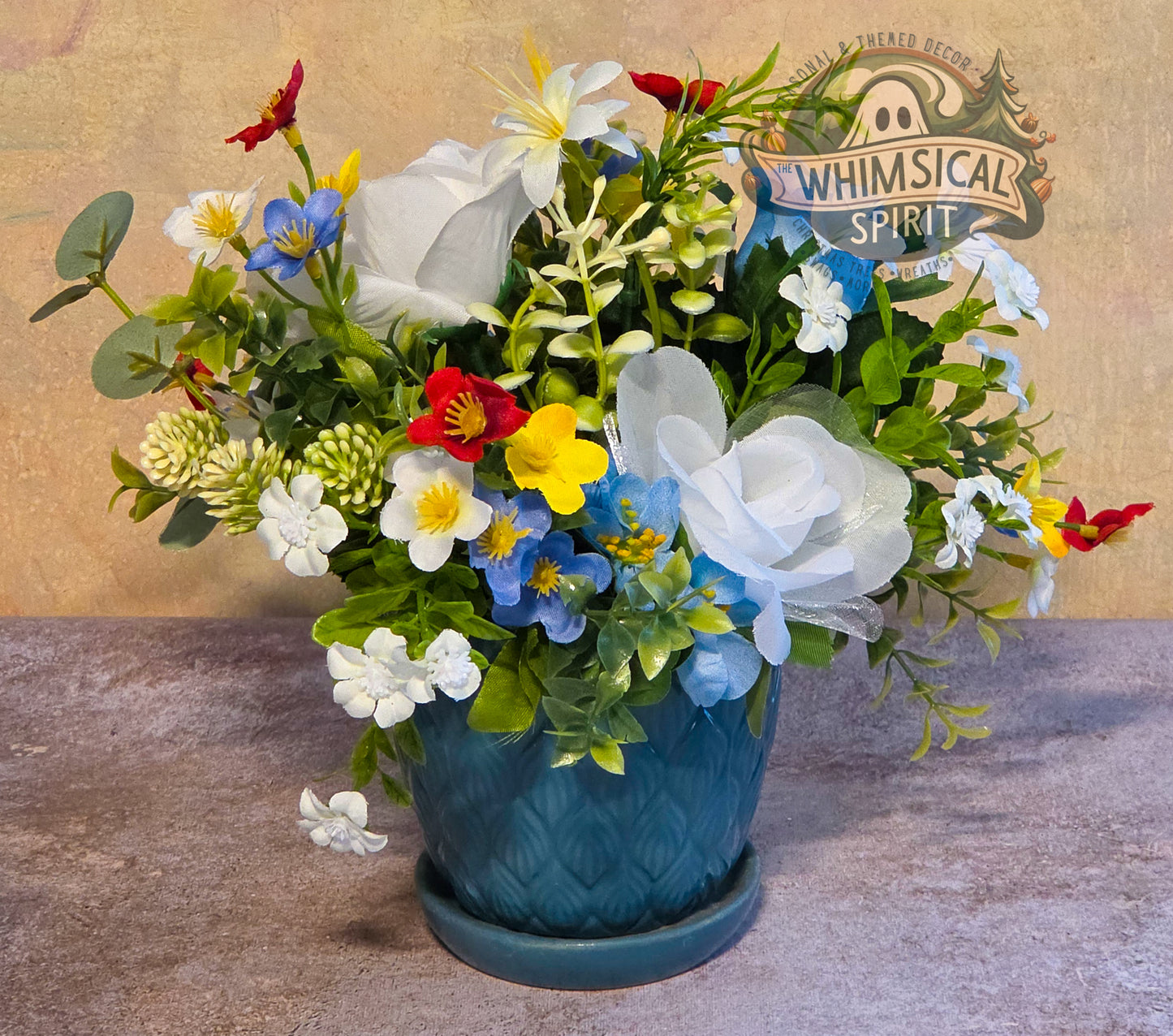Sunlit Cottage Bloom - Summer Everyday Wildflower Floral Centerpiece