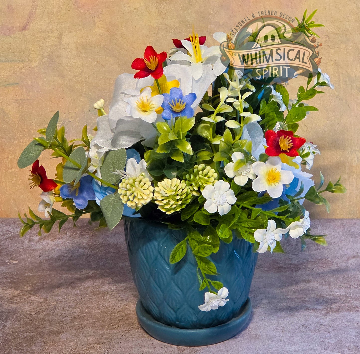 Sunlit Cottage Bloom - Summer Everyday Wildflower Floral Centerpiece