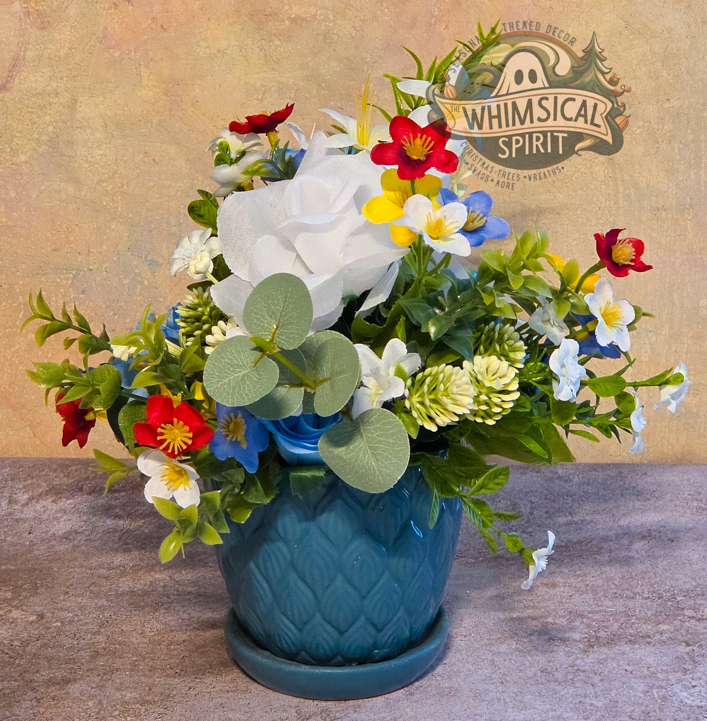 Sunlit Cottage Bloom - Summer Everyday Wildflower Floral Centerpiece