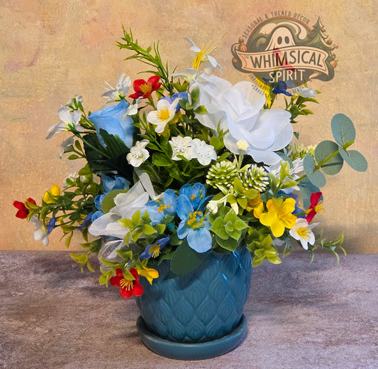 Sunlit Cottage Bloom - Summer Everyday Wildflower Floral Centerpiece