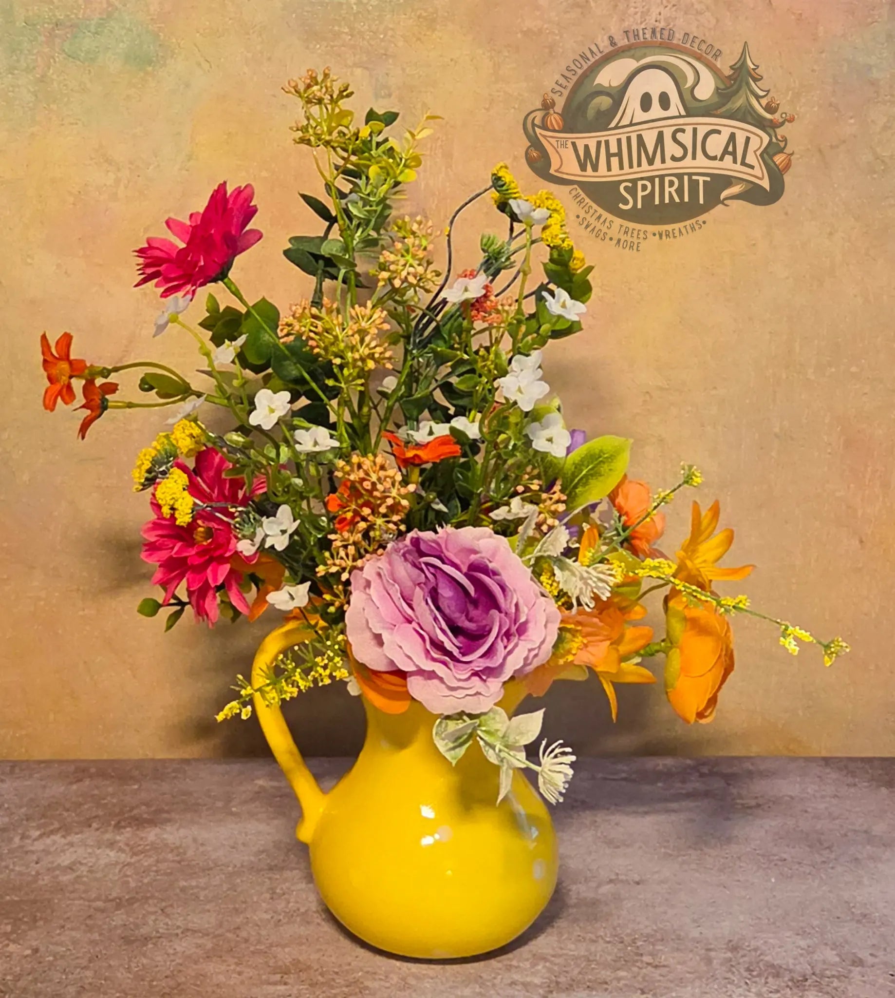 Sunlit Garden Gathering - Spring Wildflower Centerpiece The Whimsical Spirit