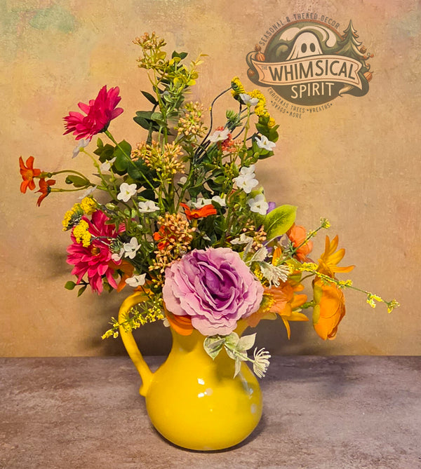 Sunlit Garden Gathering - Spring Wildflower Centerpiece