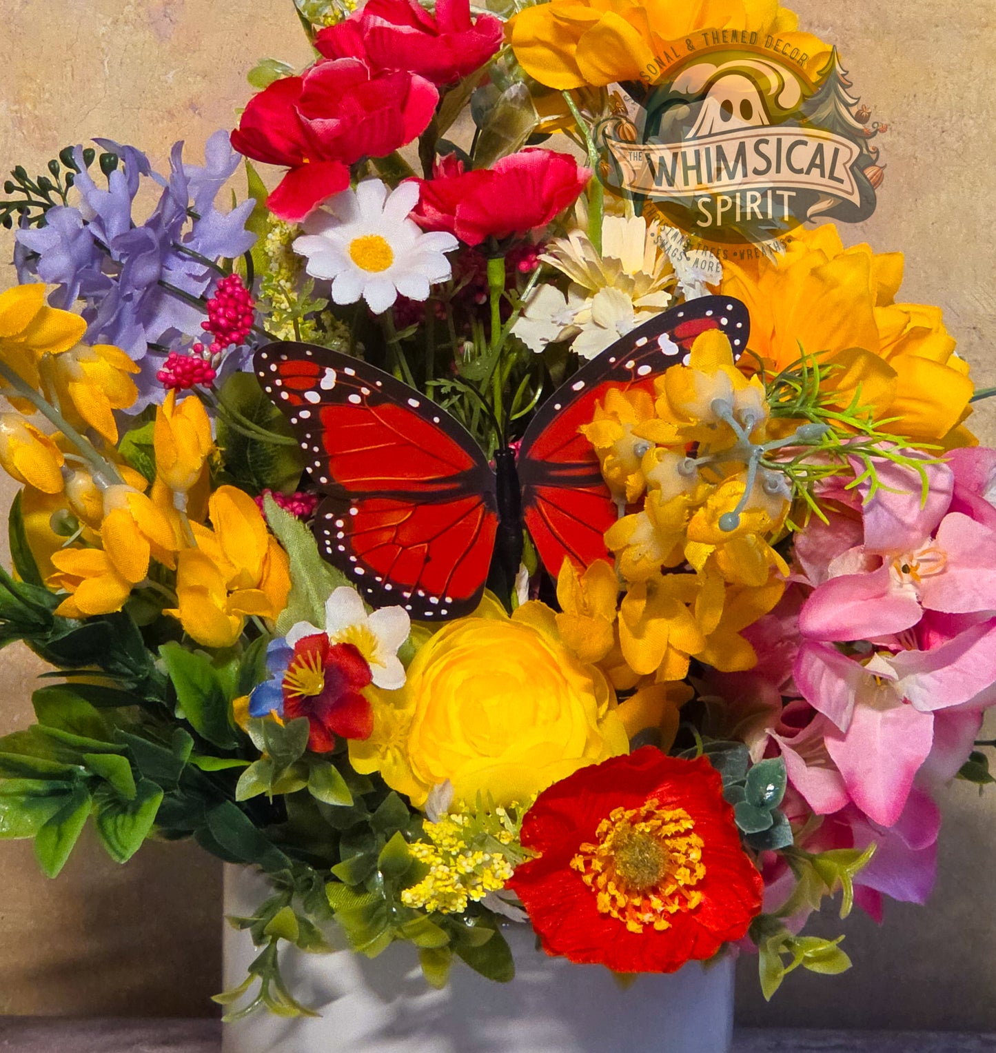 Sunwashed Meadow Garden - Spring Wildflower Centerpiece