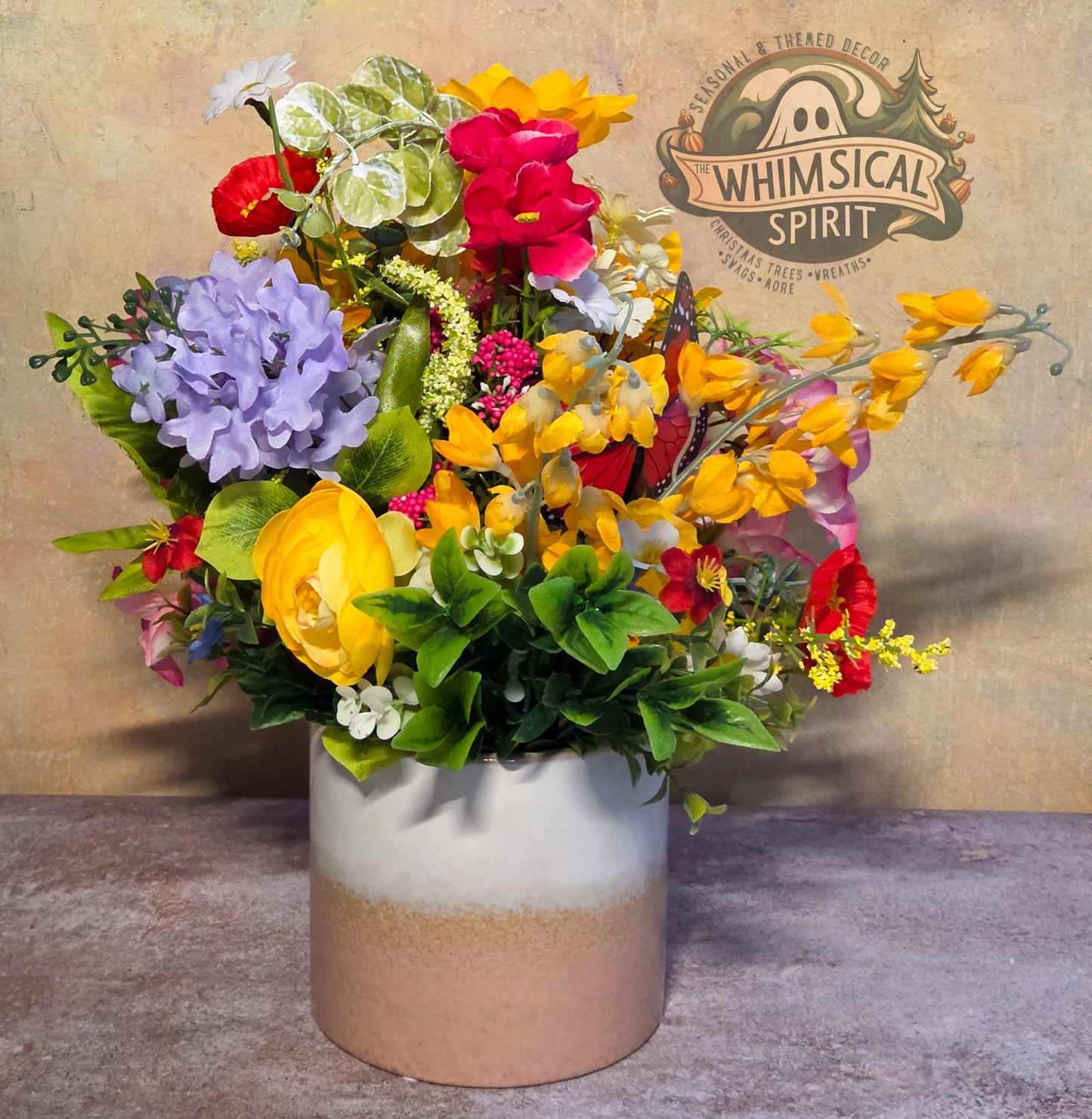 Sunwashed Meadow Garden - Spring Wildflower Centerpiece