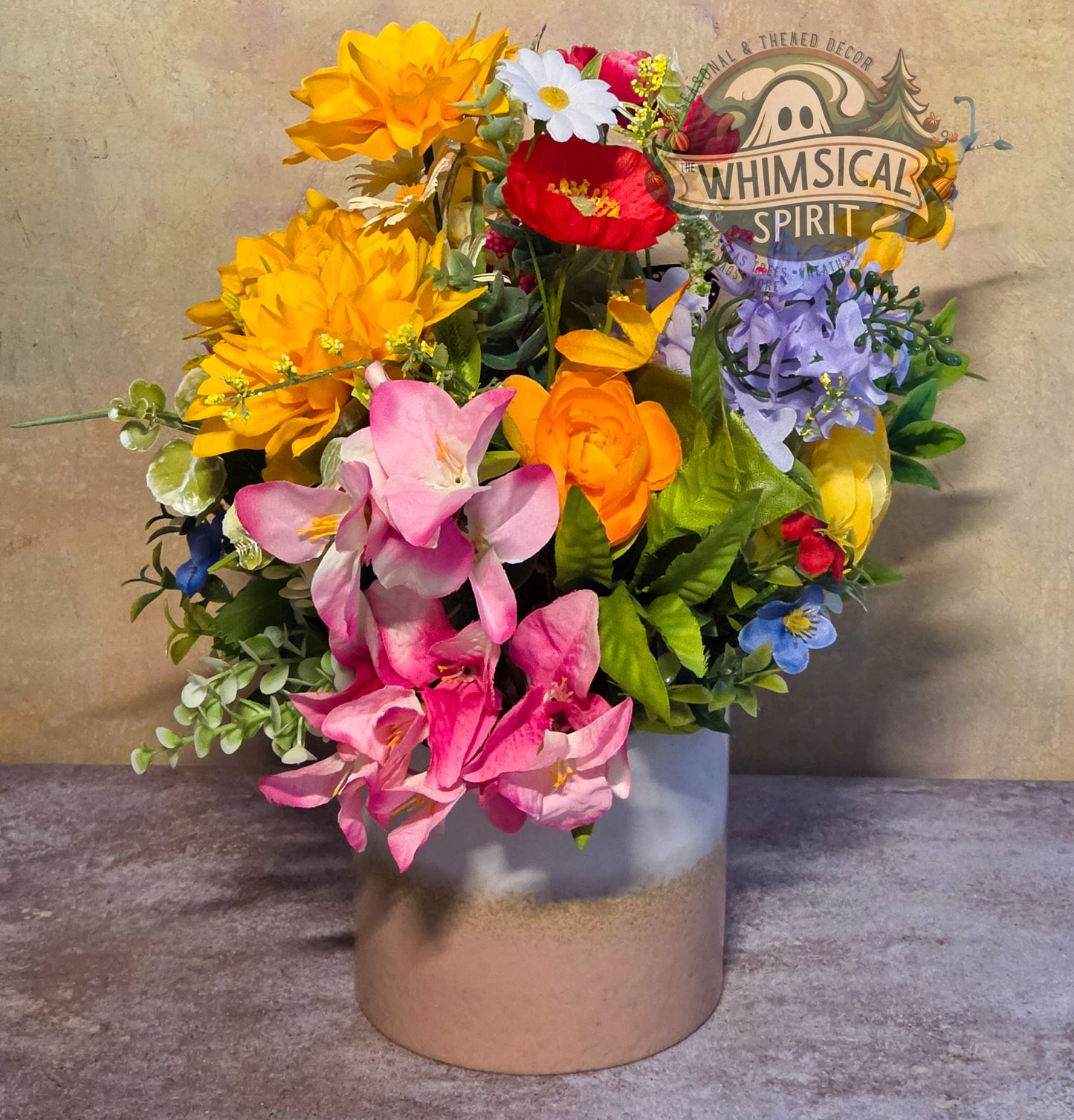 Sunwashed Meadow Garden - Spring Wildflower Centerpiece