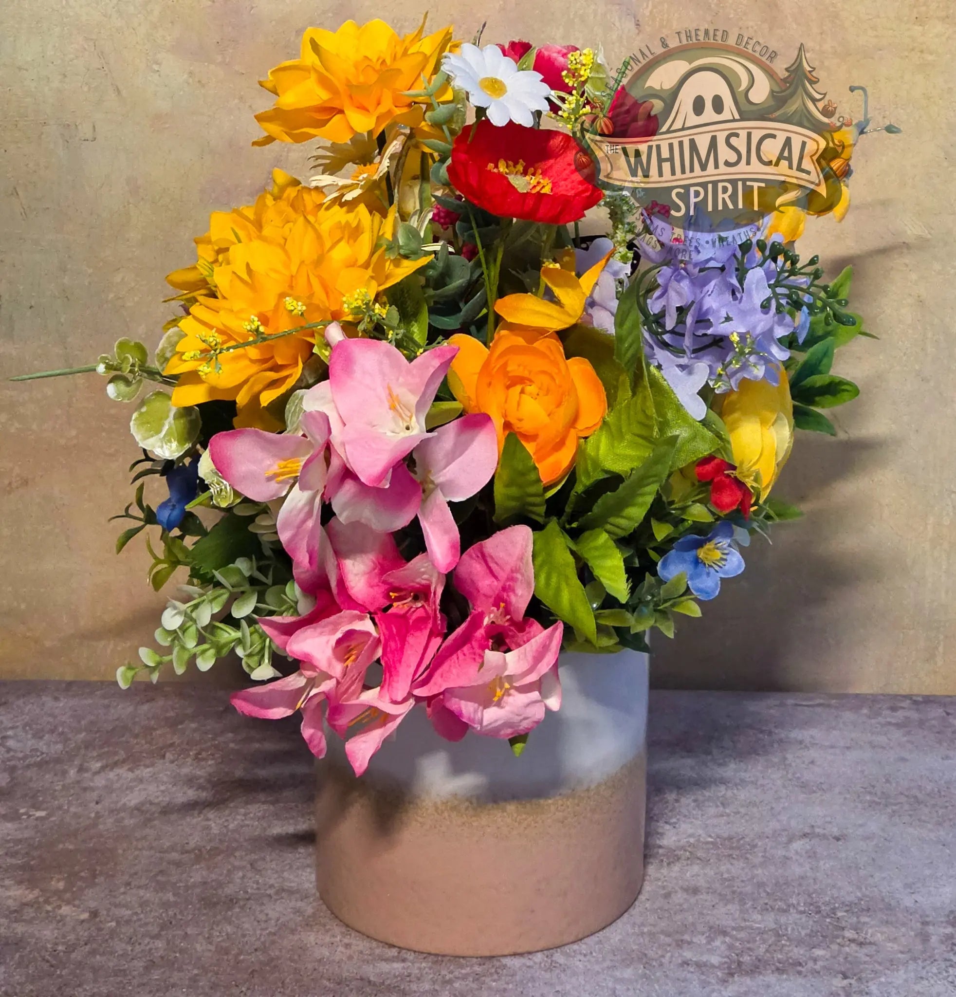 Sunwashed Meadow Garden - Spring Wildflower Centerpiece The Whimsical Spirit