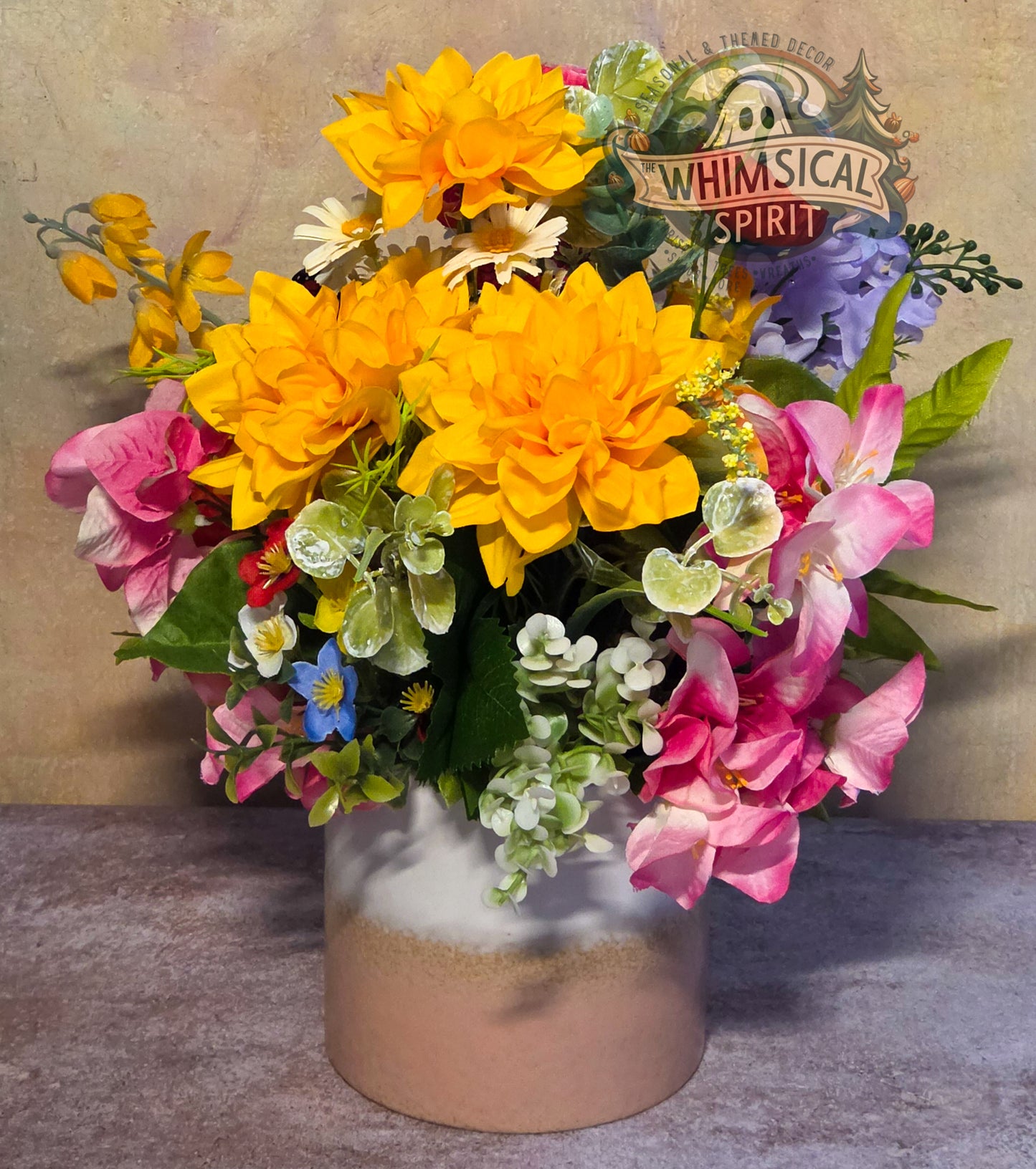 Sunwashed Meadow Garden - Spring Wildflower Centerpiece