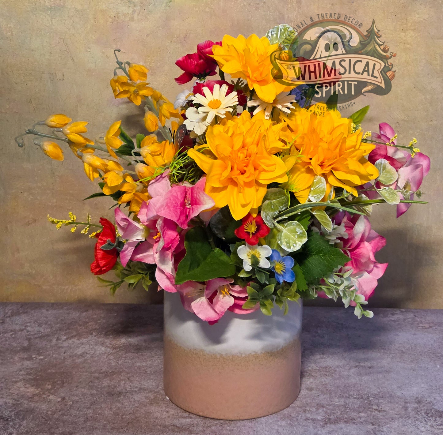 Sunwashed Meadow Garden - Spring Wildflower Centerpiece