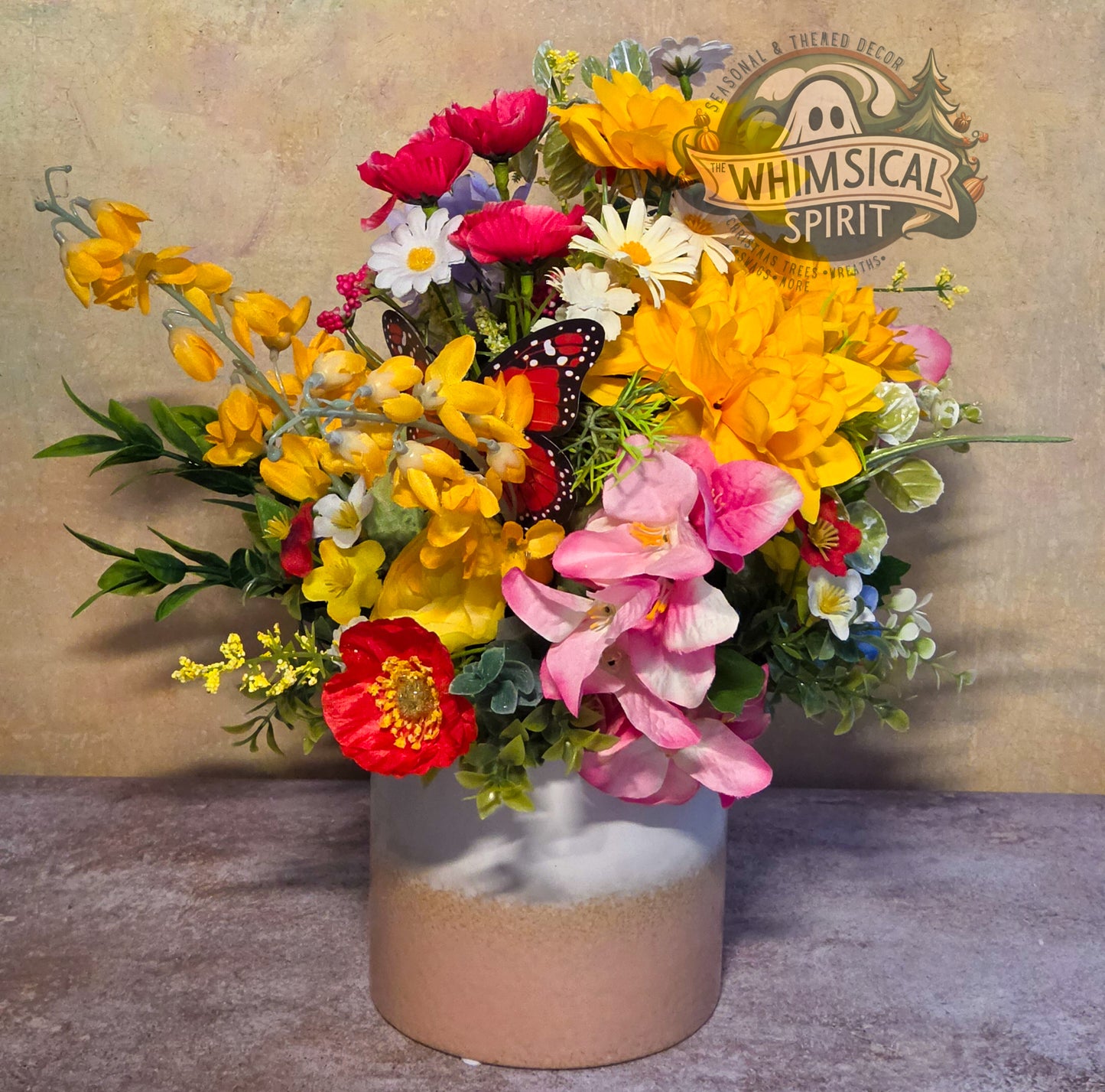 Sunwashed Meadow Garden - Spring Wildflower Centerpiece