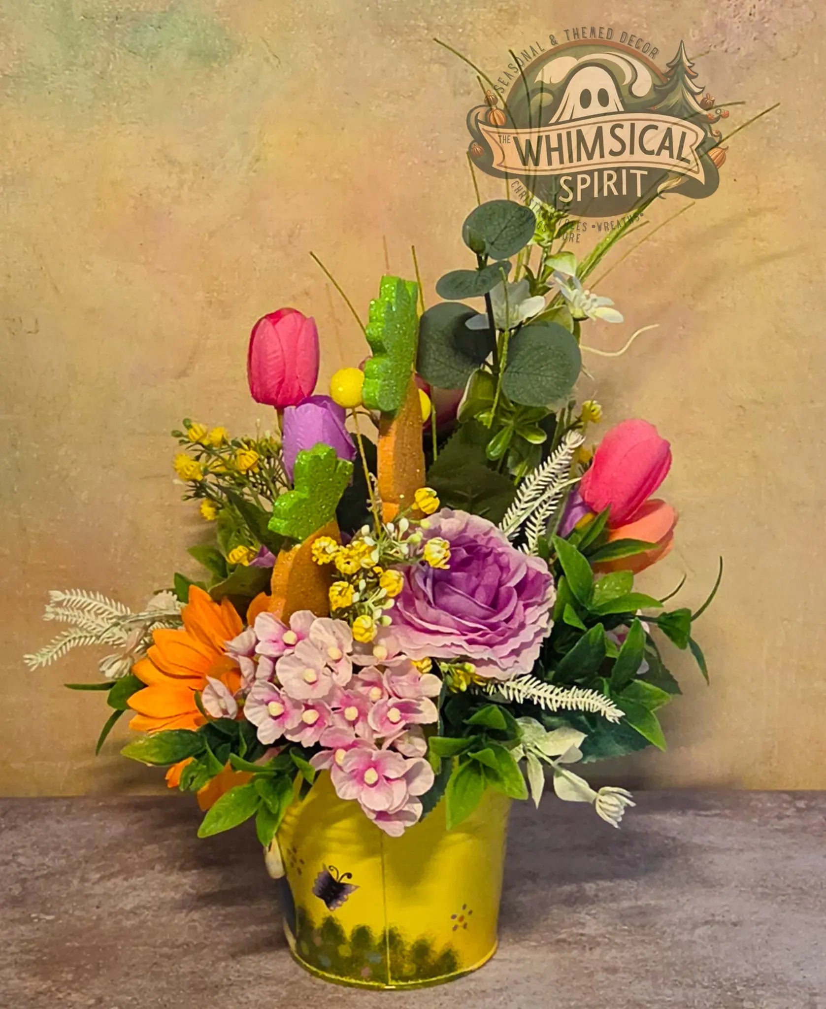 The Easter Garden Party - Easter Bunny Wildflower Centerpiece The Whimsical Spirit