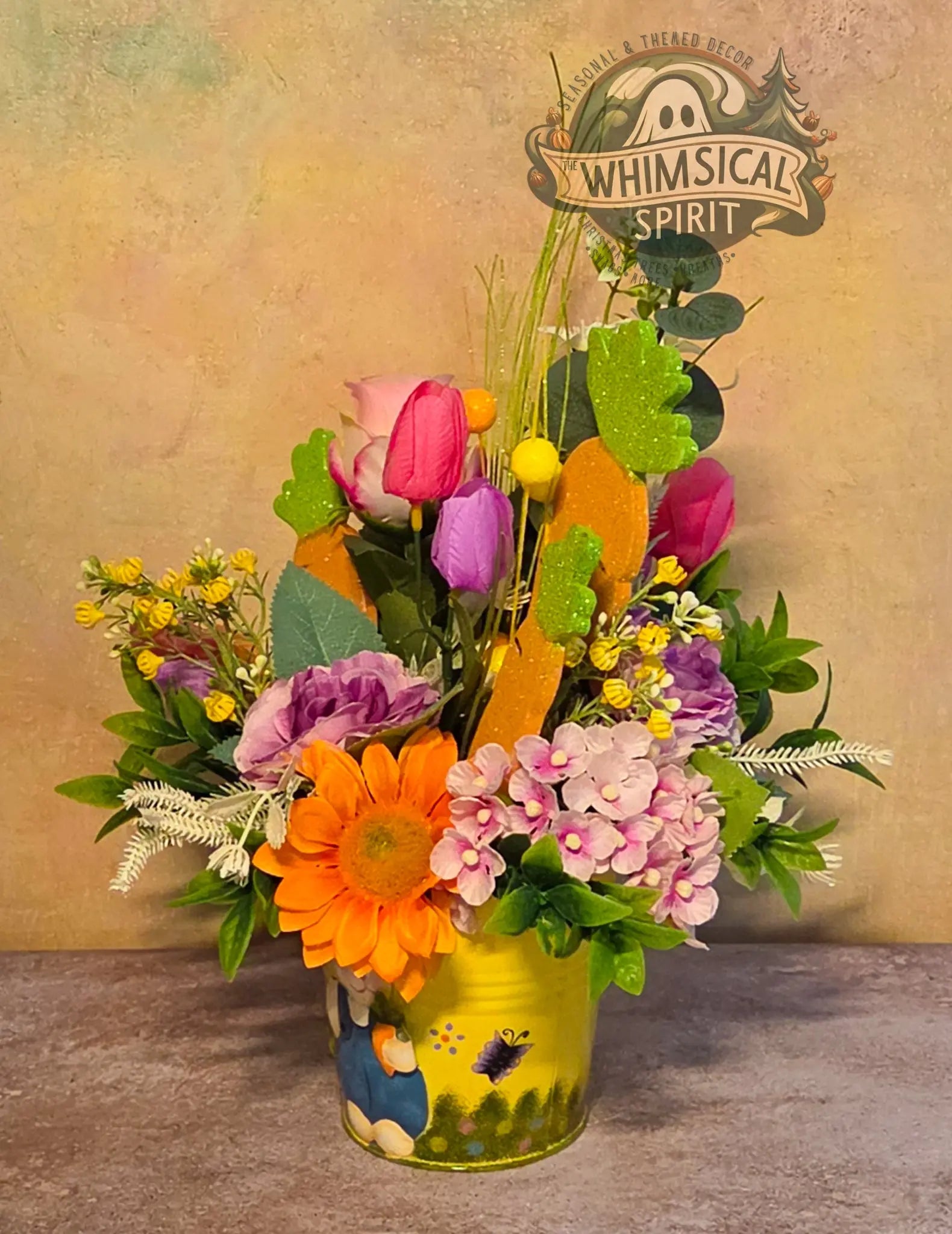 The Easter Garden Party - Easter Bunny Wildflower Centerpiece The Whimsical Spirit