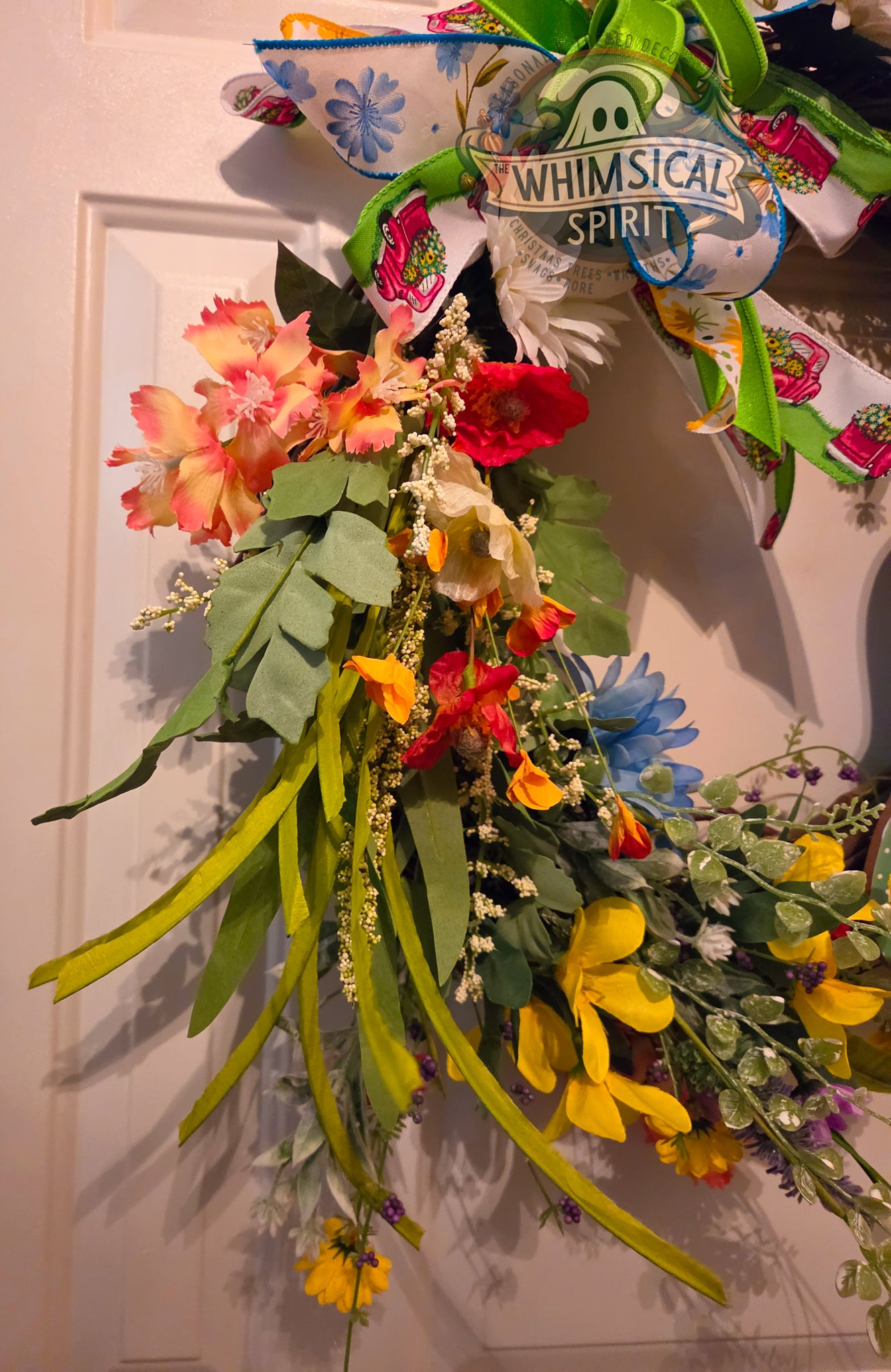 The Garden Market Welcome - Springtime Flower Front Door Wreath