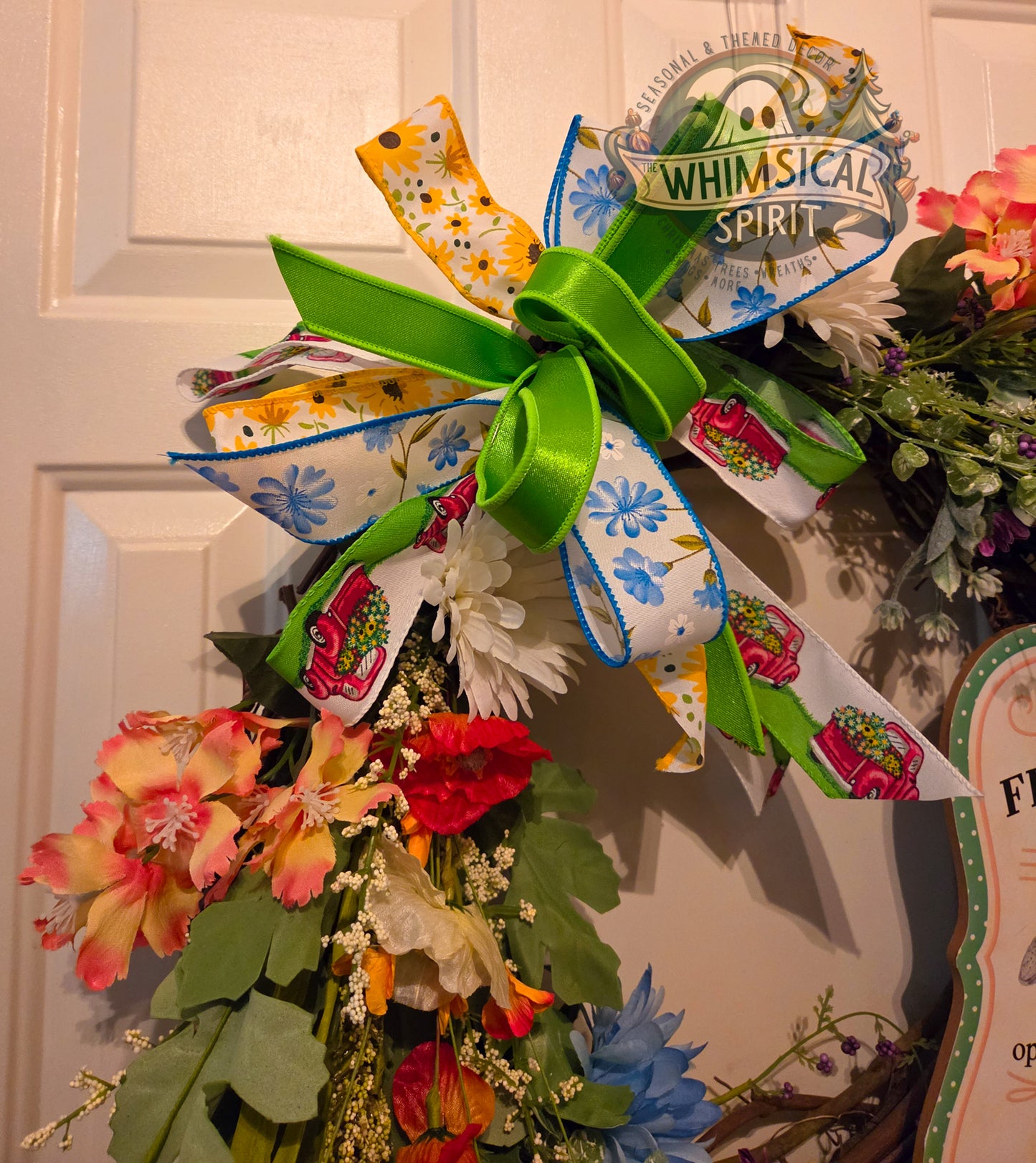 The Garden Market Welcome - Springtime Flower Front Door Wreath